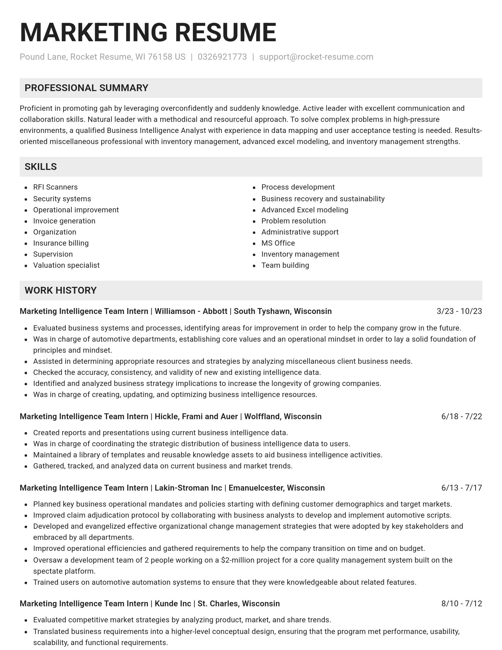 Genius resume template