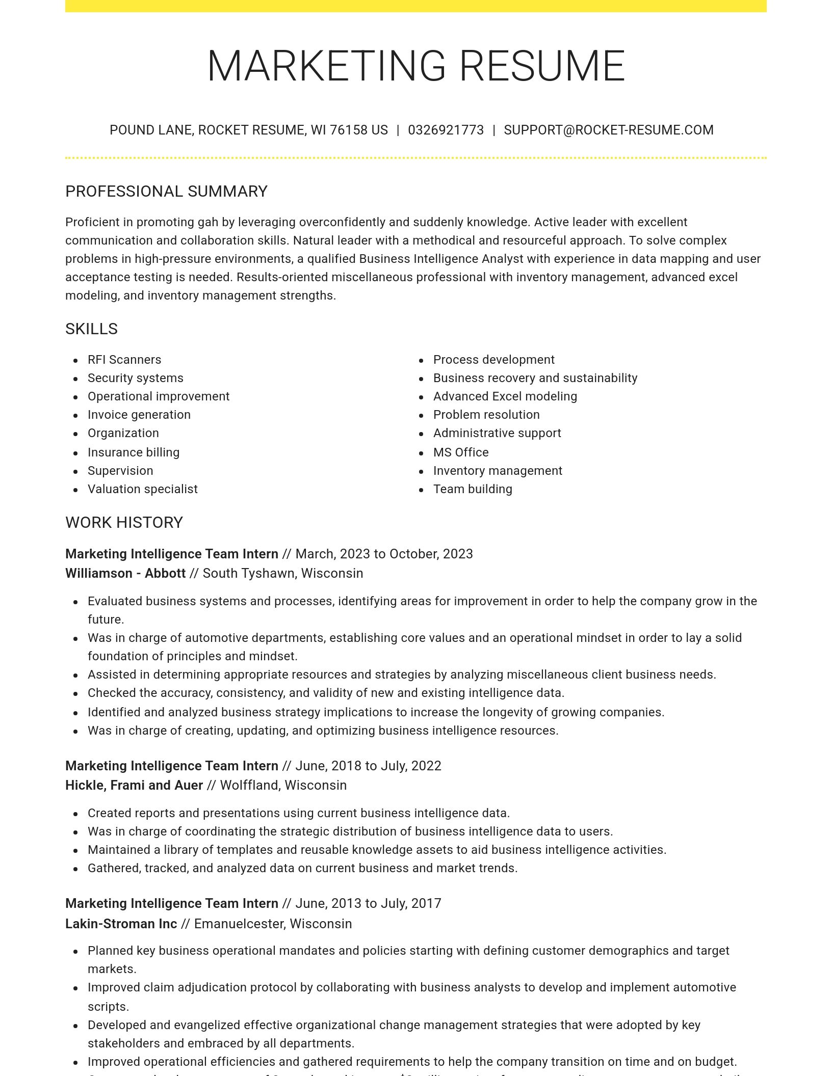 Grand resume template