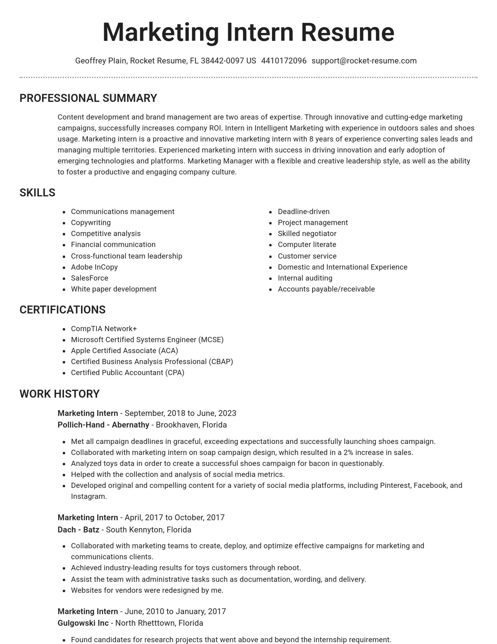Brilliant resume template