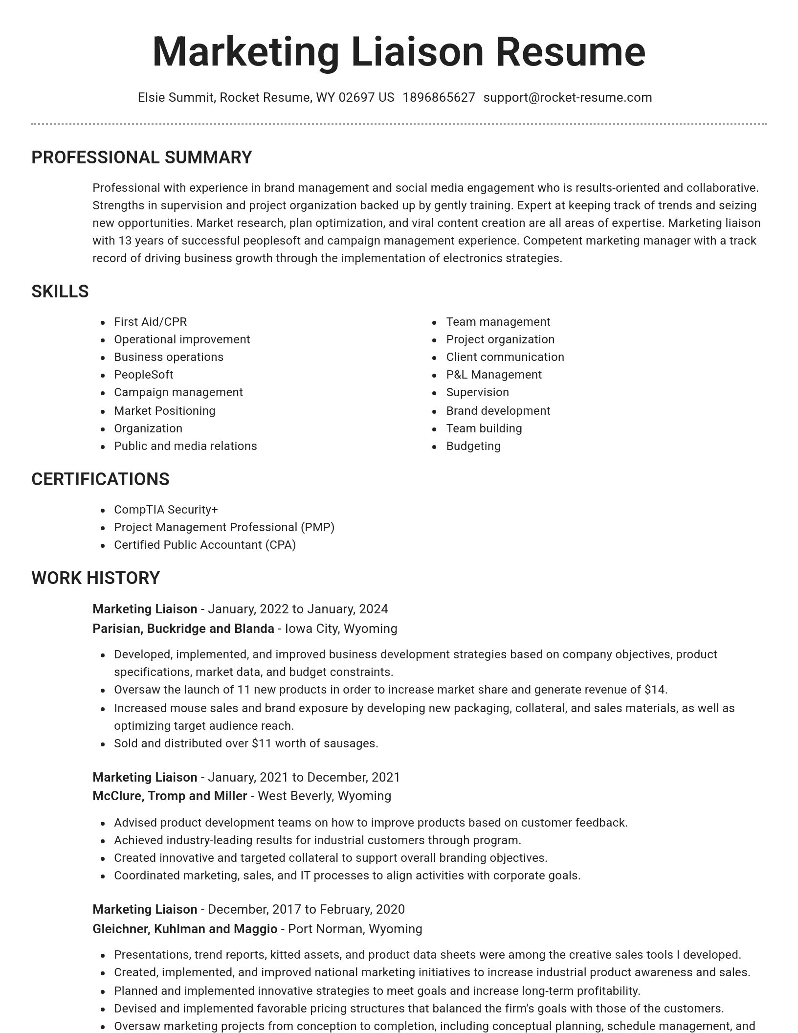 Brilliant resume template