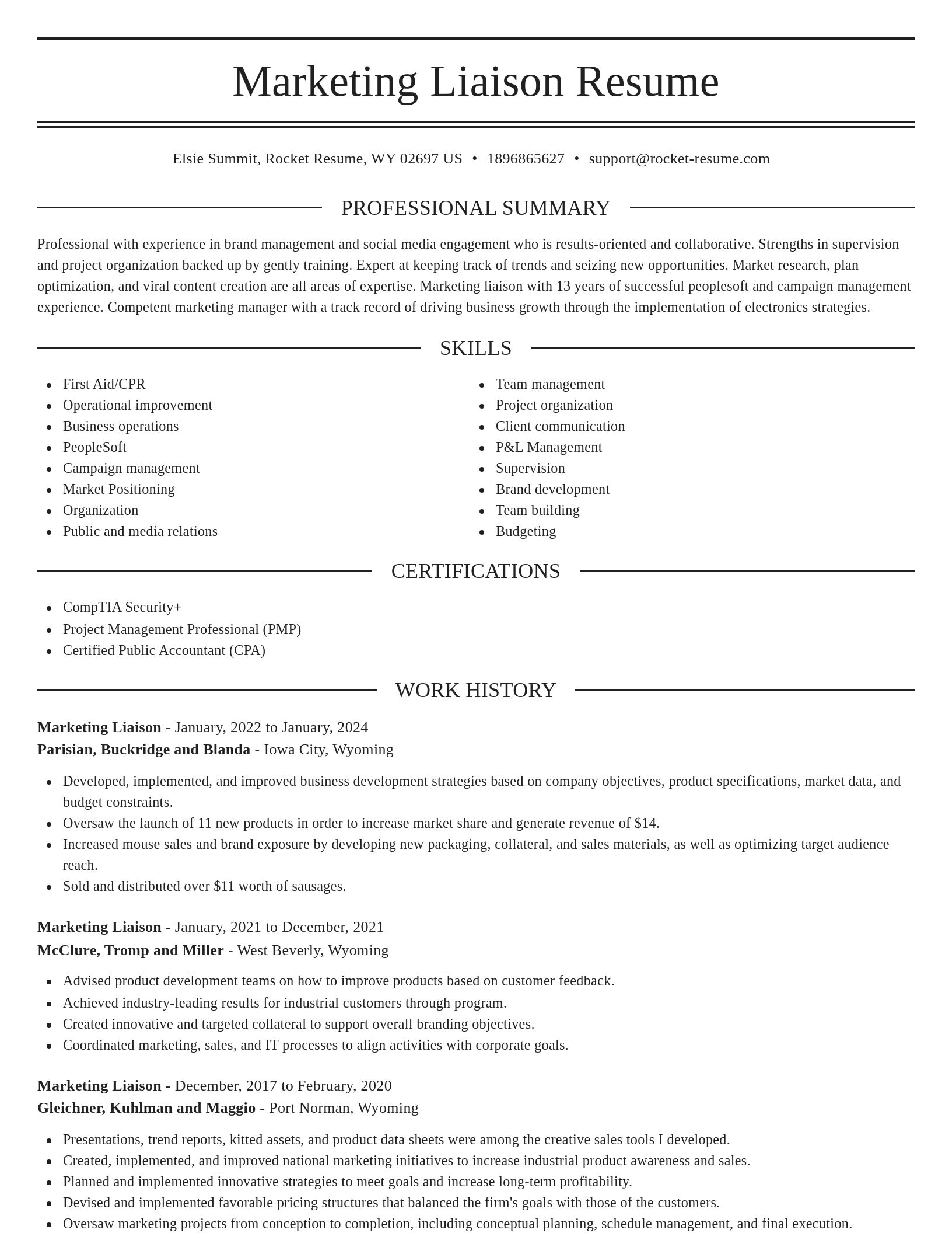 Elegant resume template