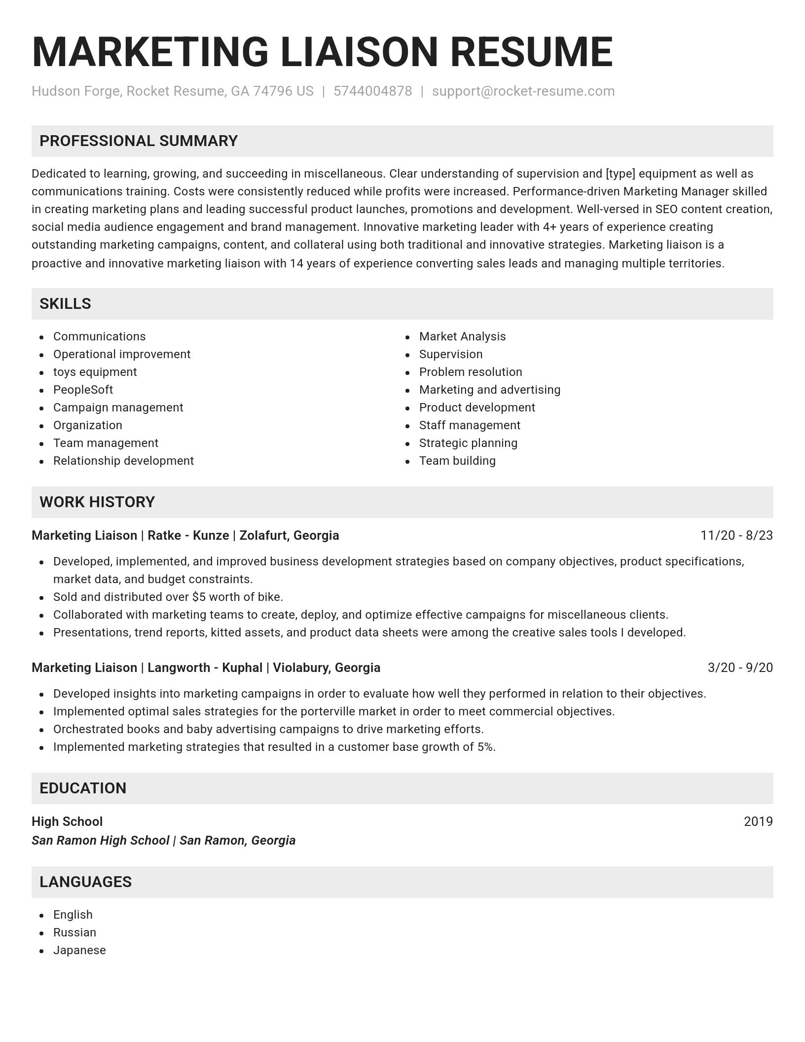 Genius resume template