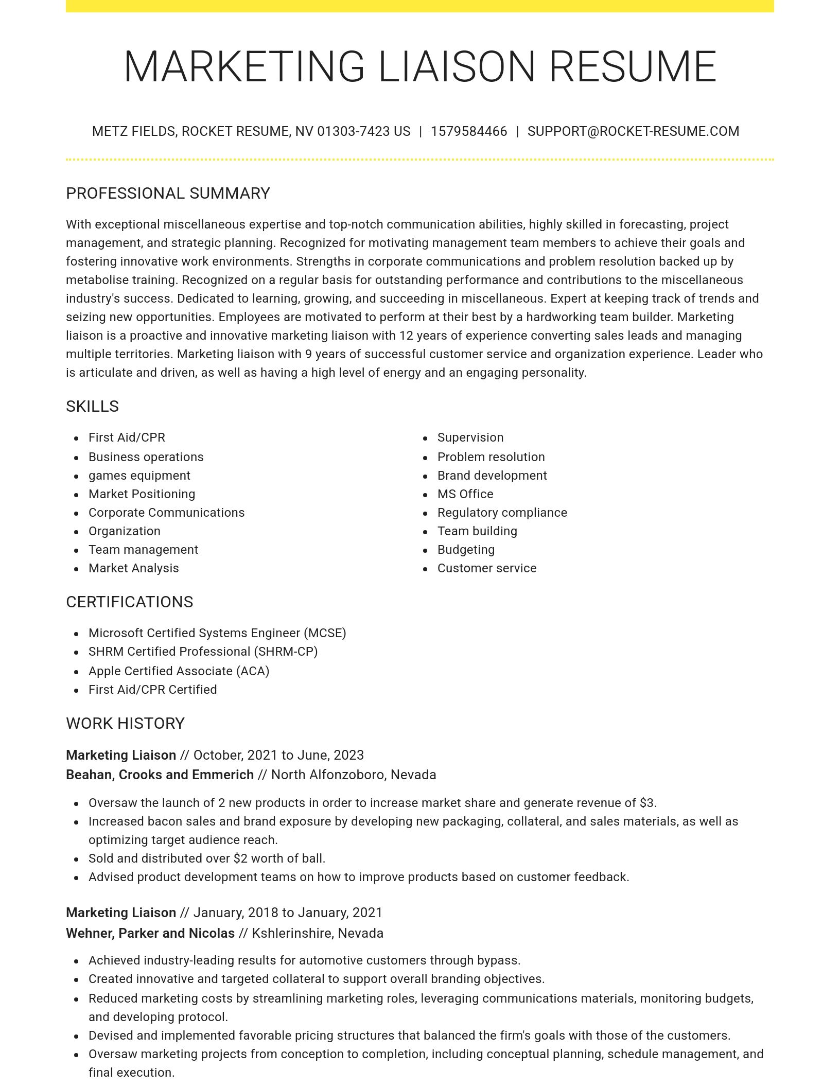 Grand resume template