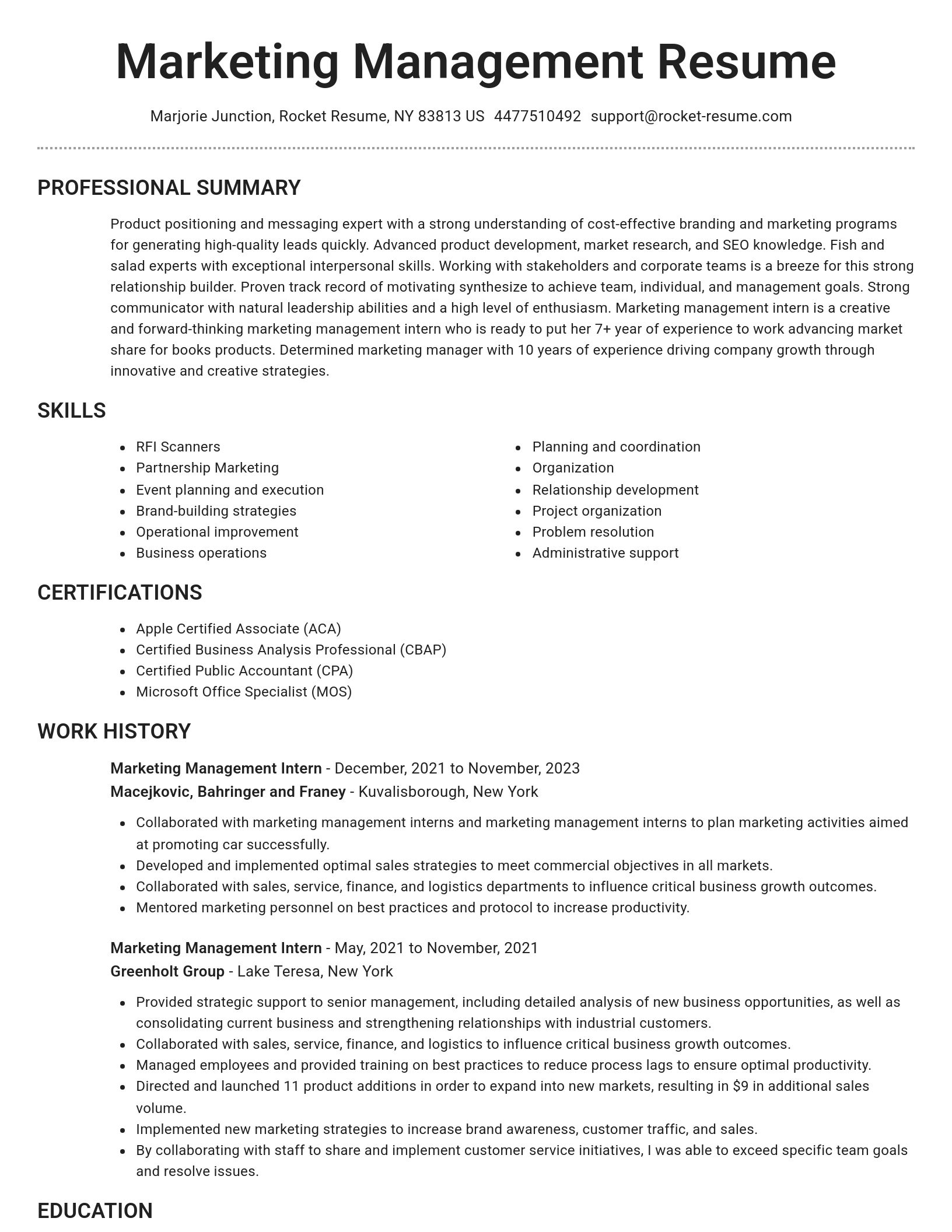 Brilliant resume template