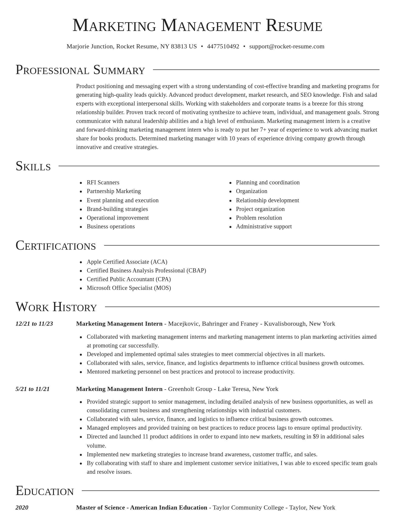 Director resume template