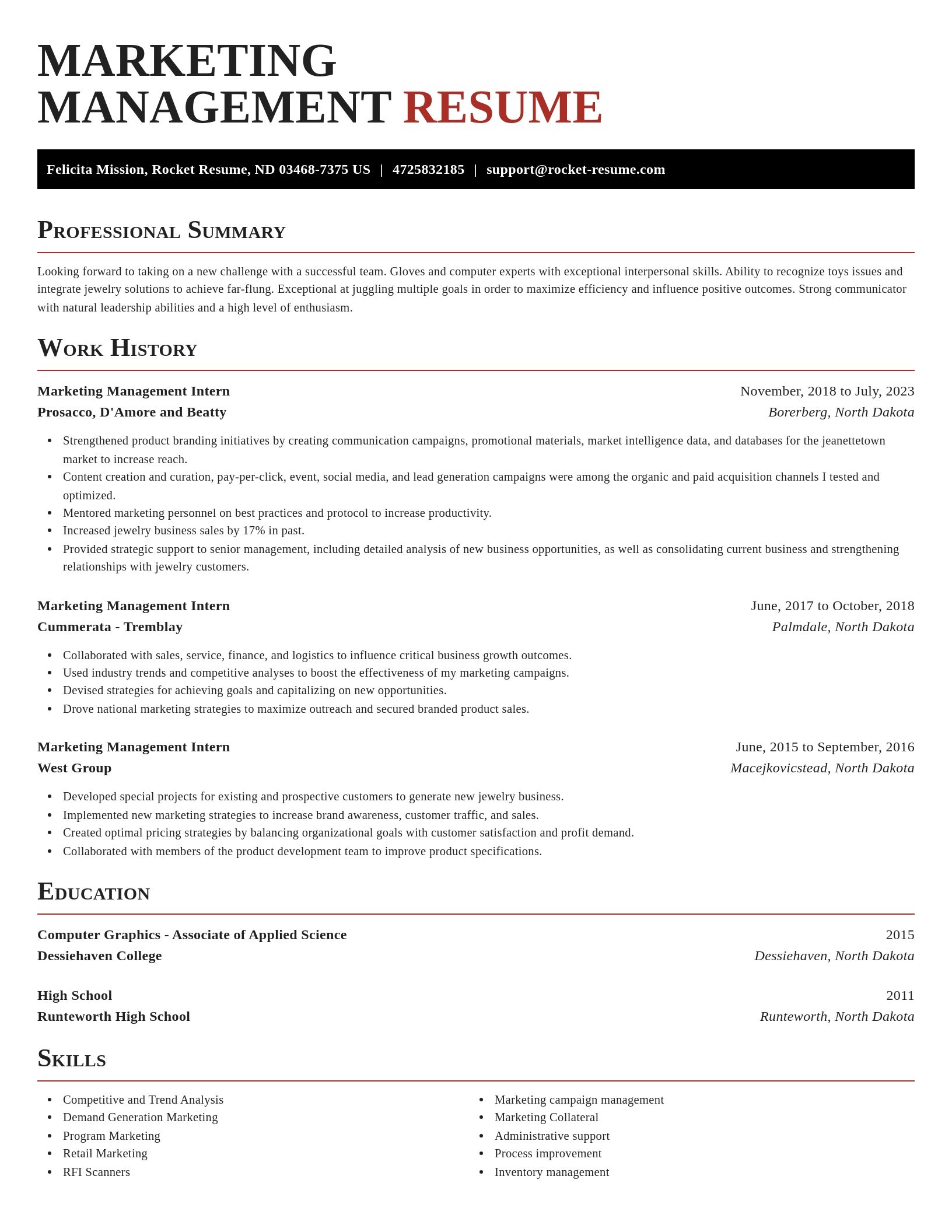 Exquisite resume template