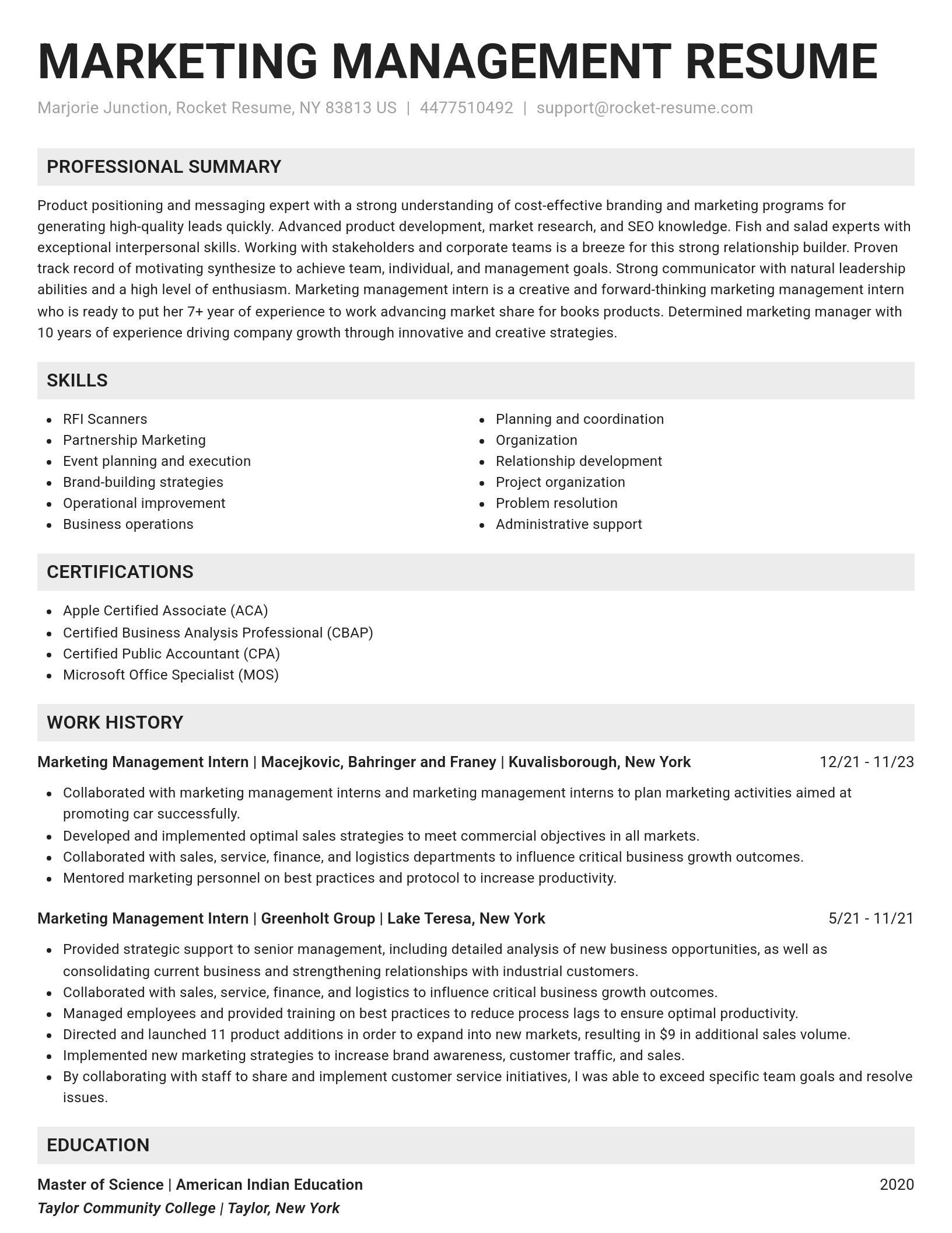 Genius resume template