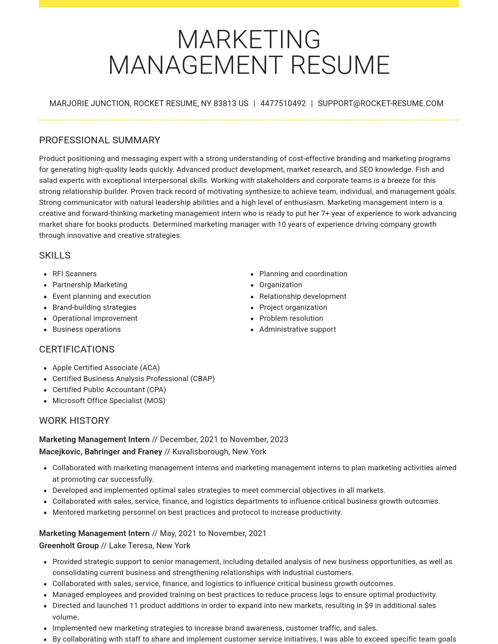 Grand resume template