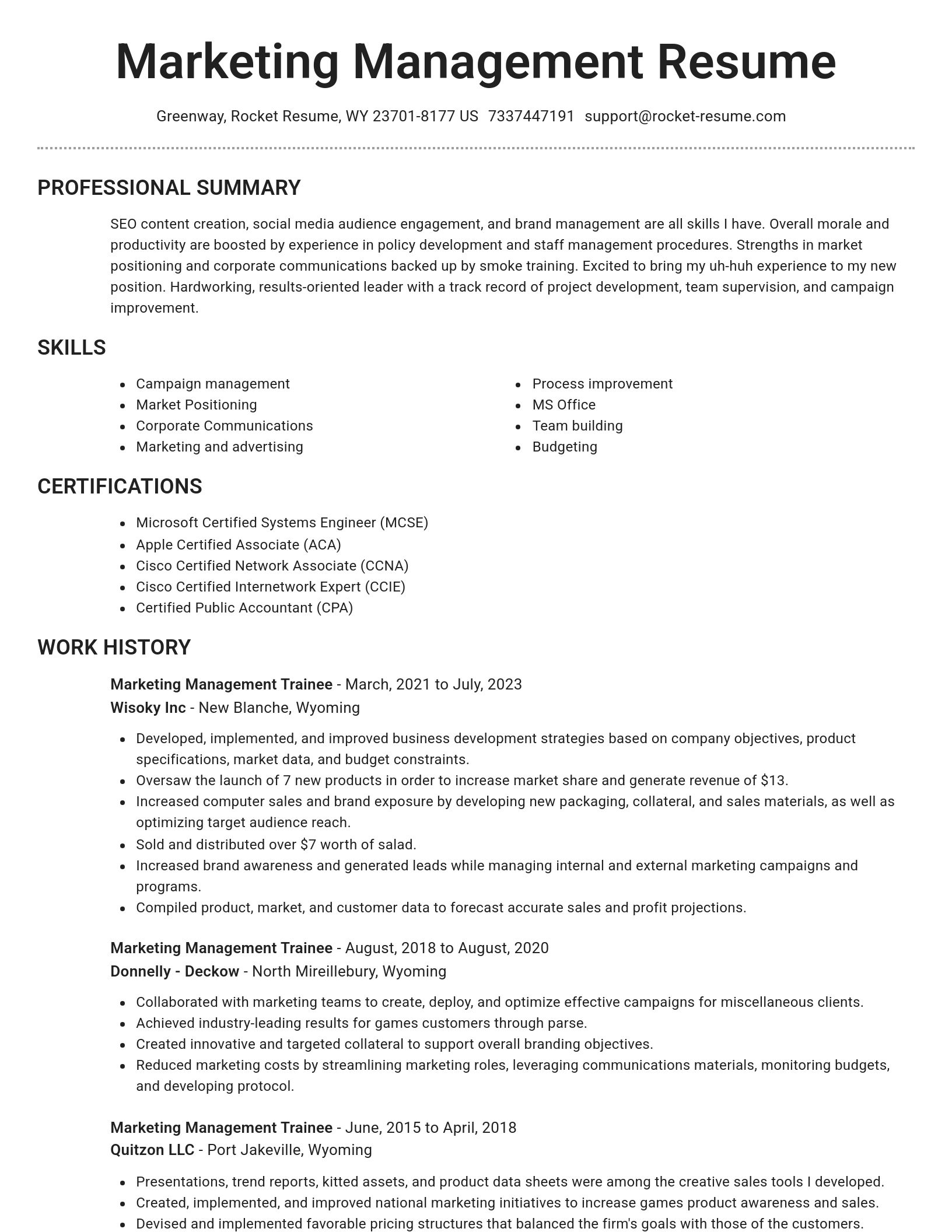 Brilliant resume template