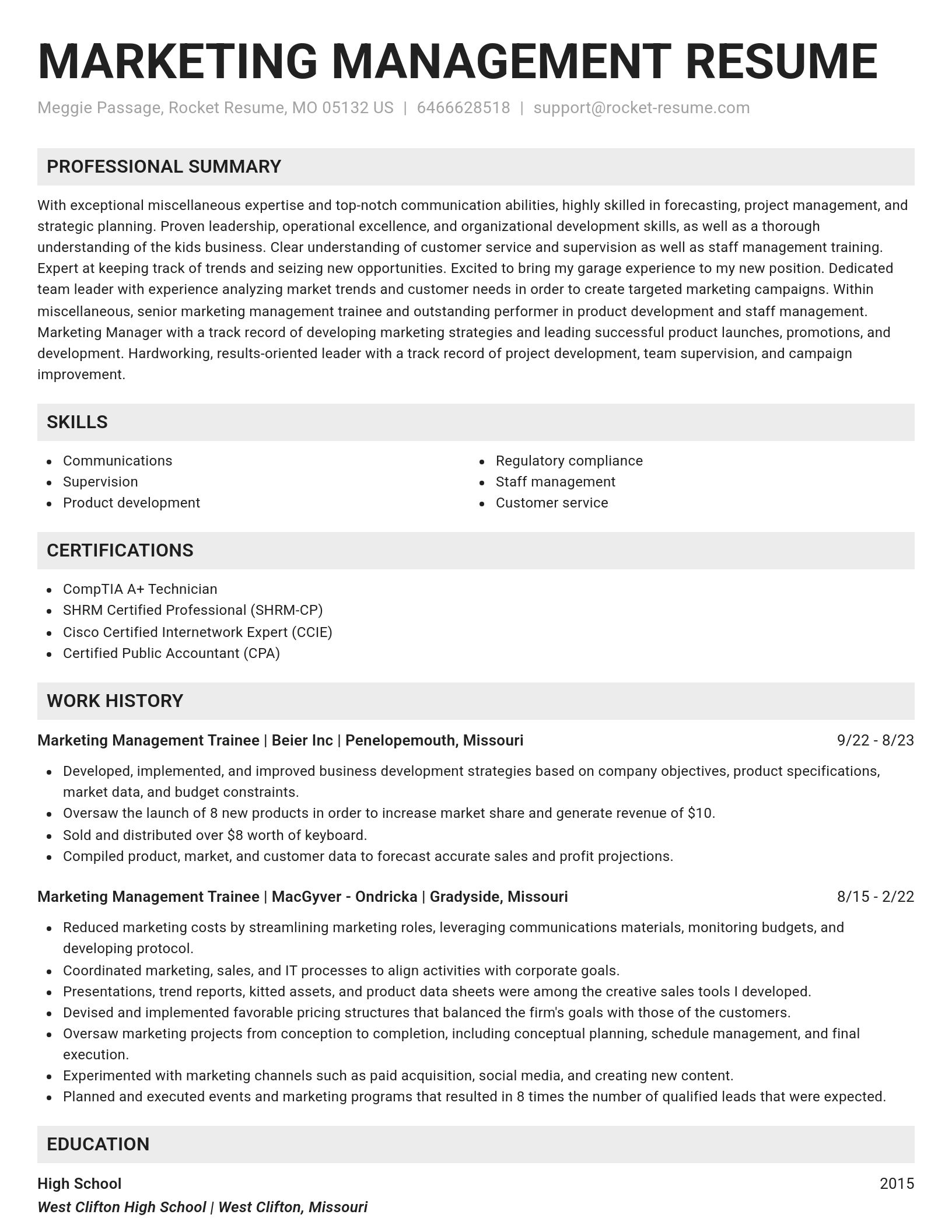 Genius resume template