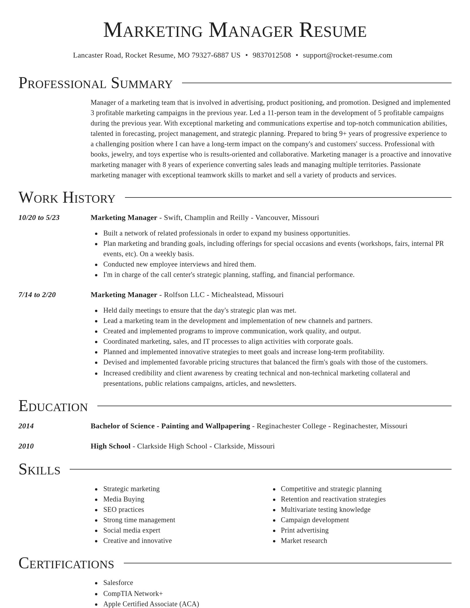 Director resume template