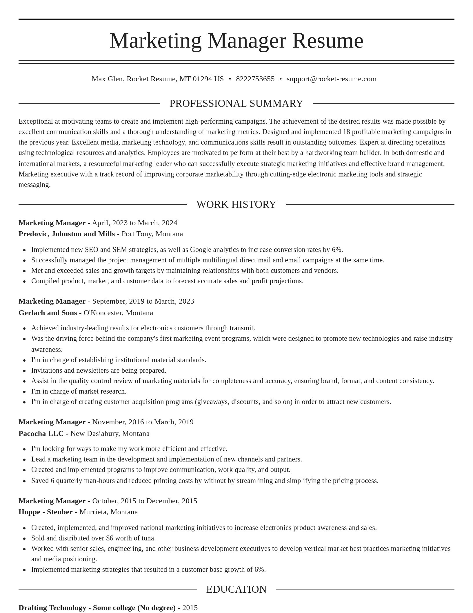 Elegant resume template