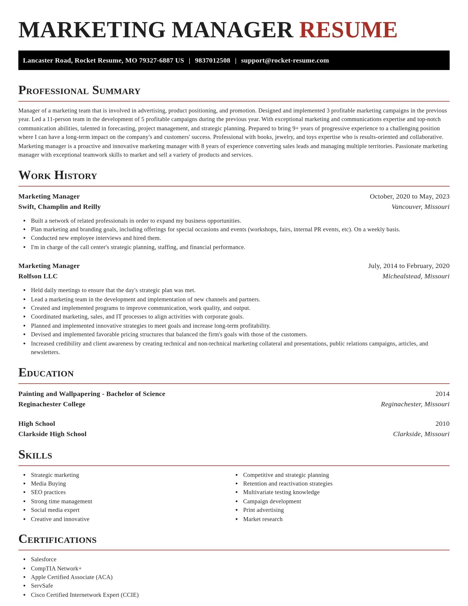 Exquisite resume template
