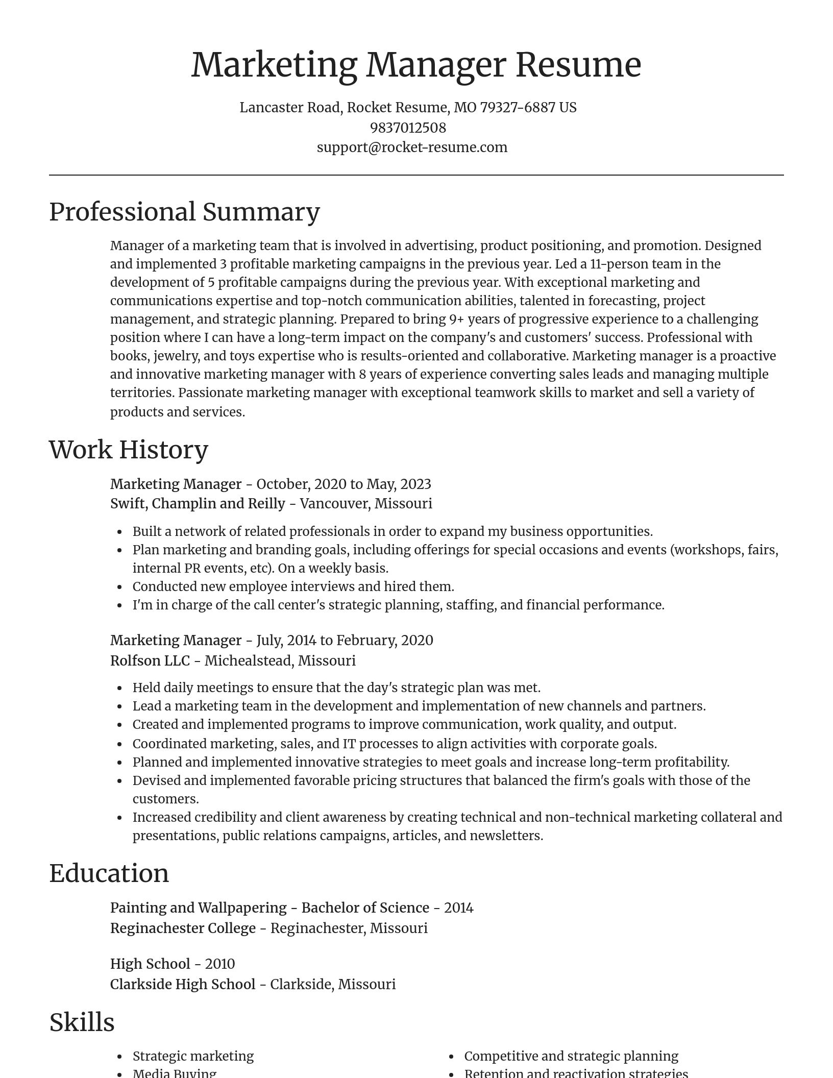 Focal Point resume template