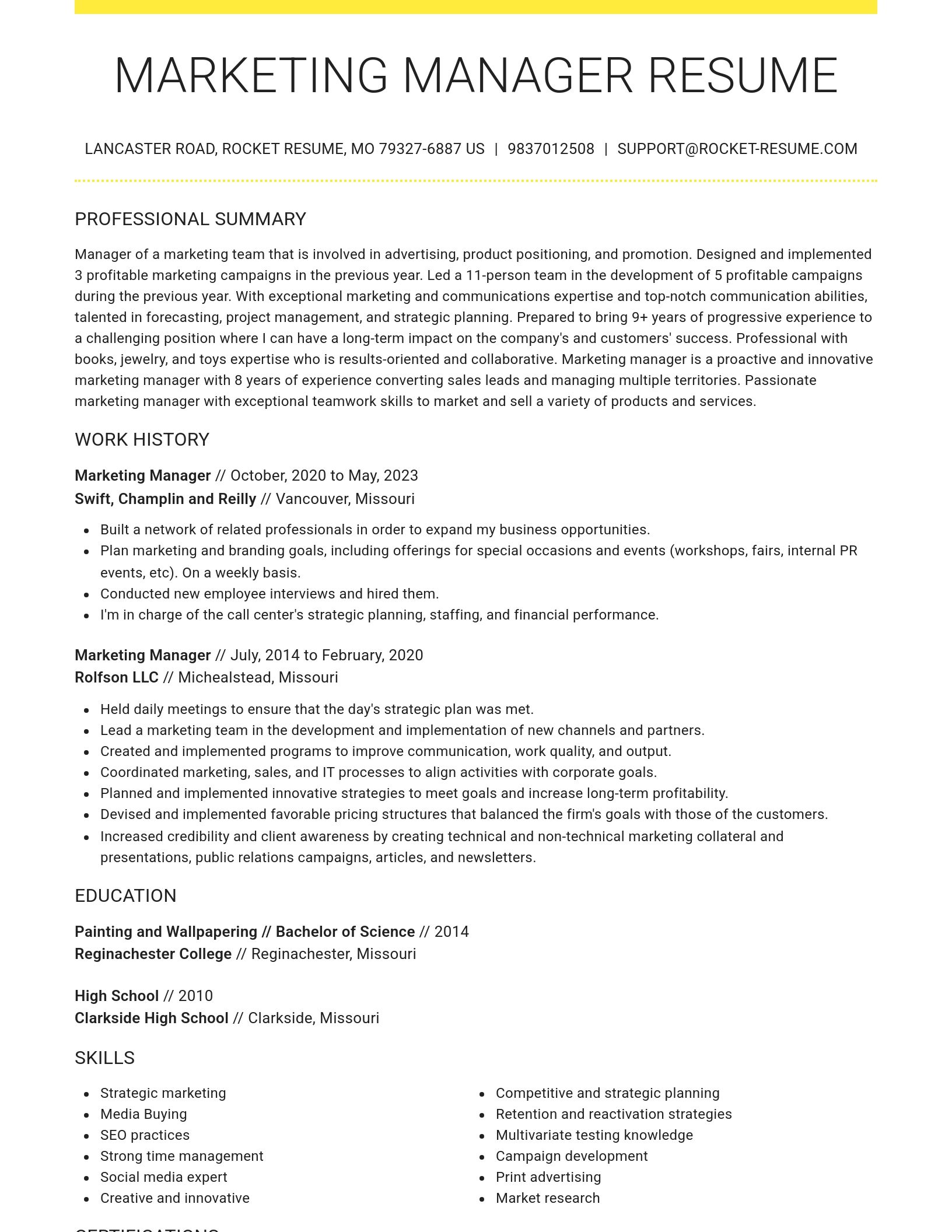 Grand resume template