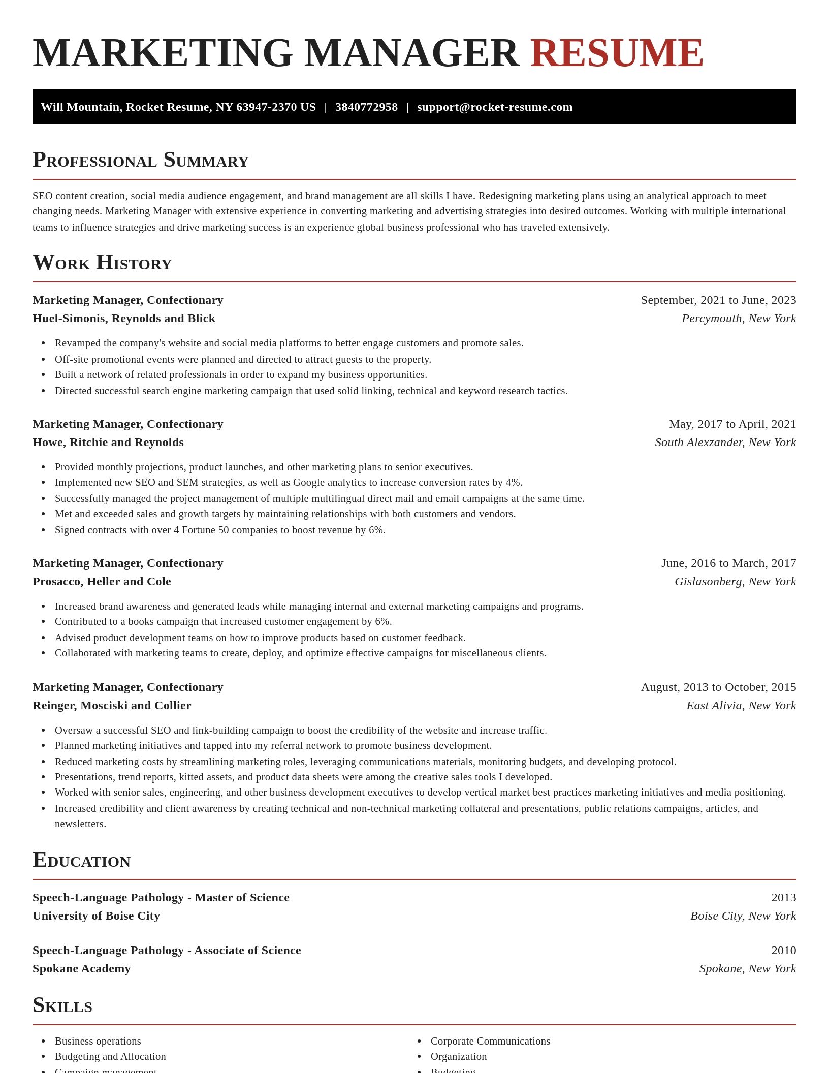 Exquisite resume template