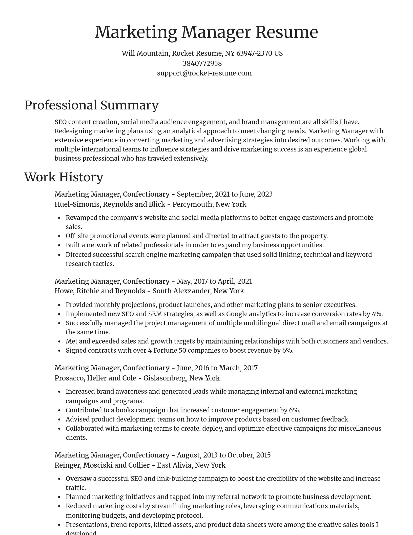 Focal Point resume template