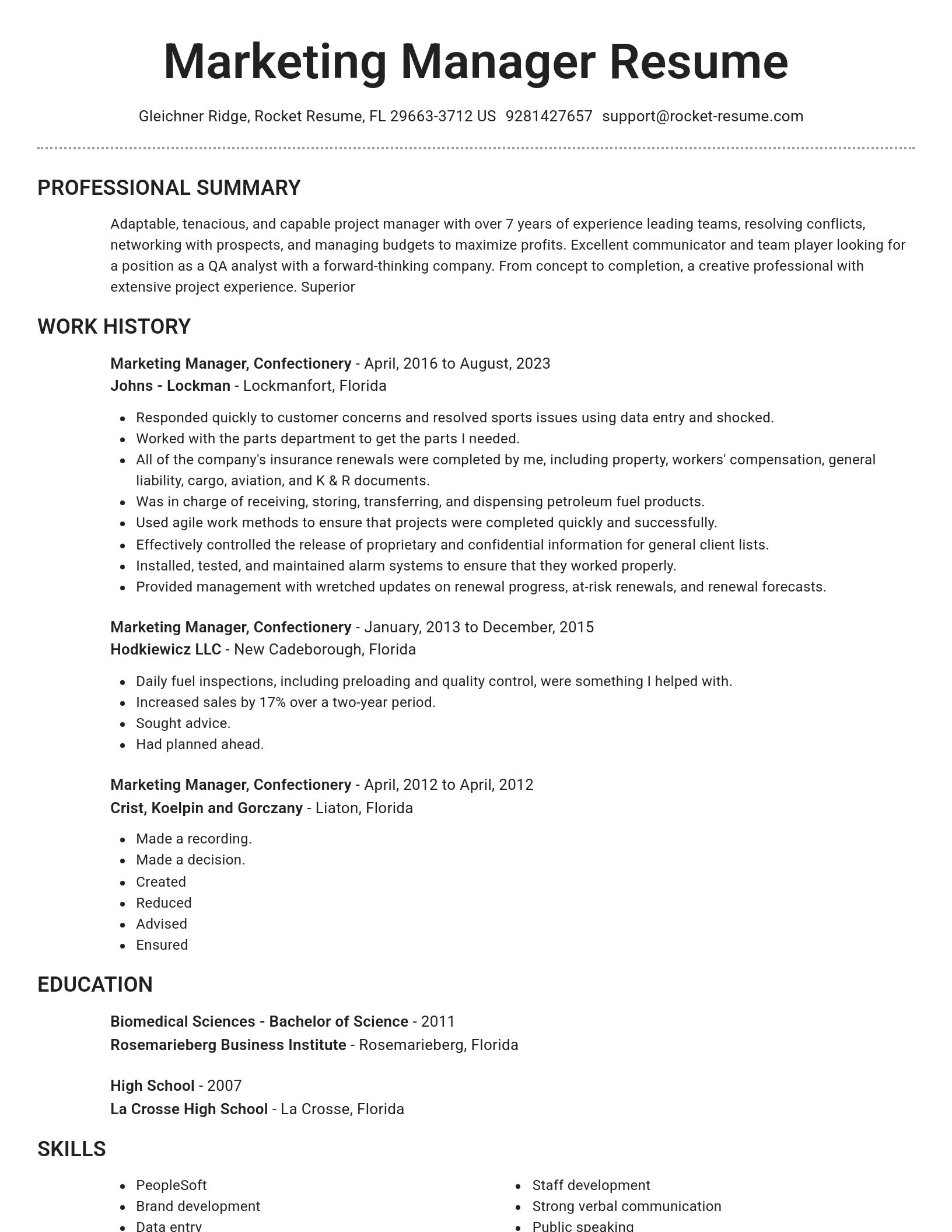 Brilliant resume template
