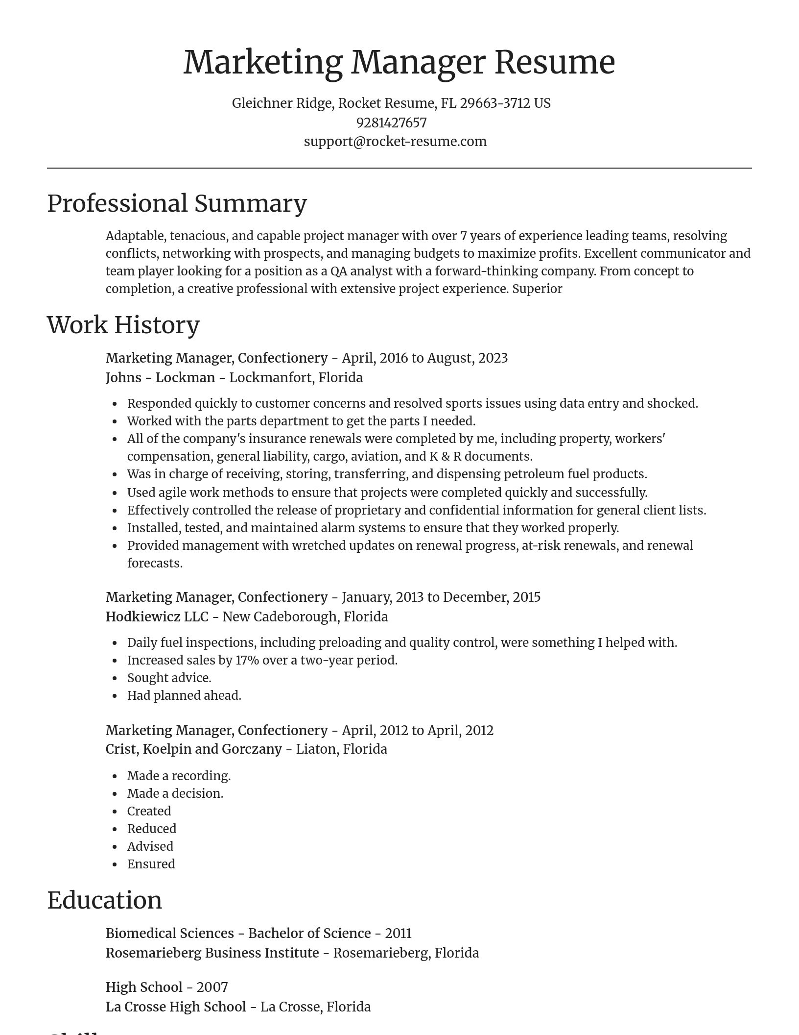 Focal Point resume template