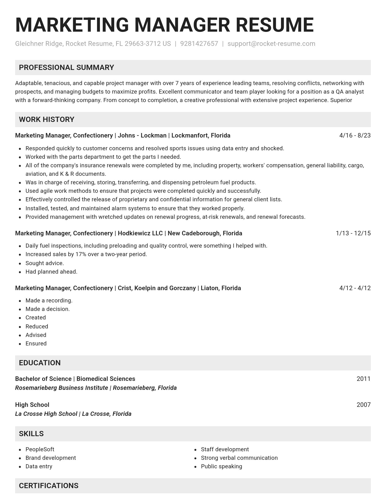 Genius resume template