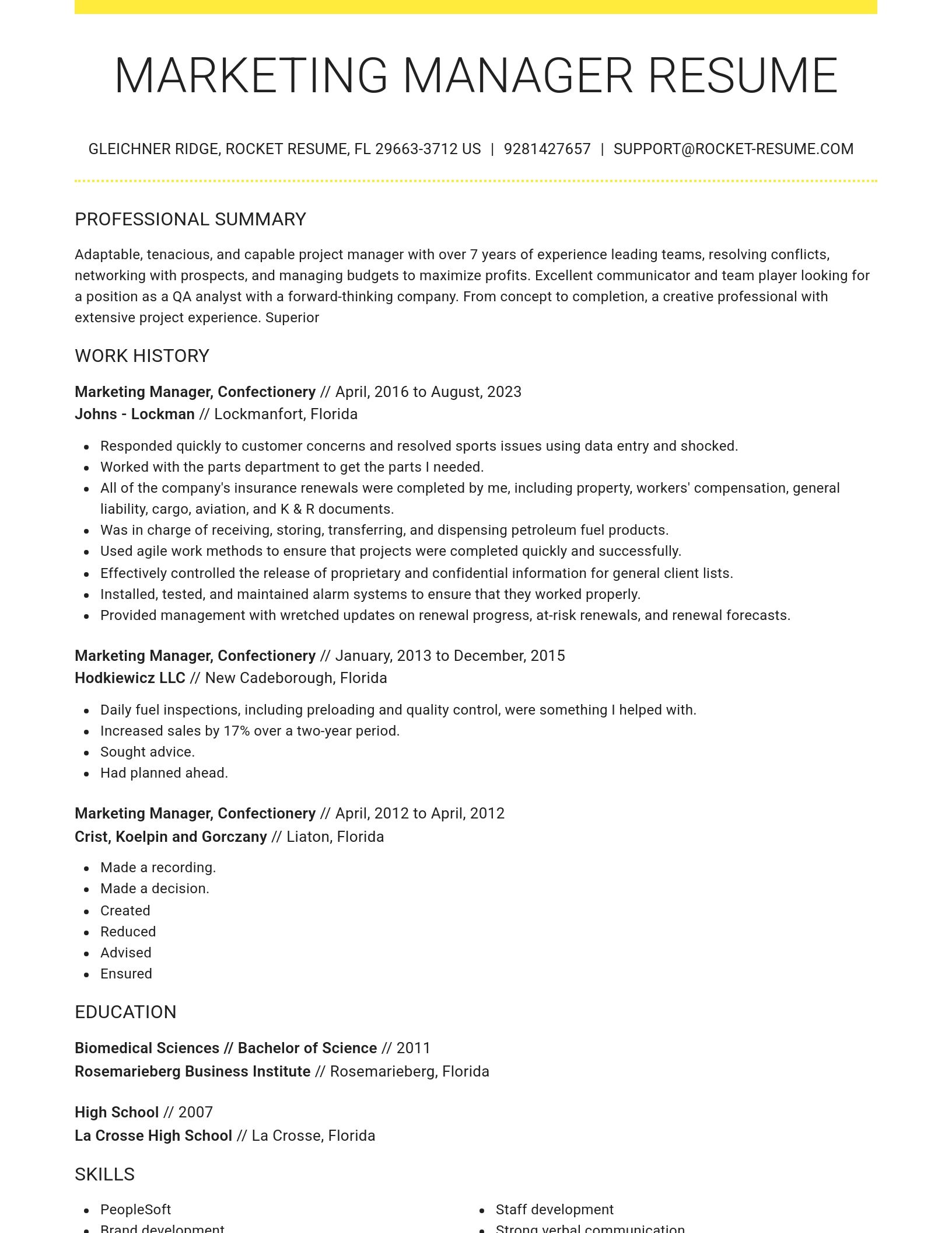 Grand resume template