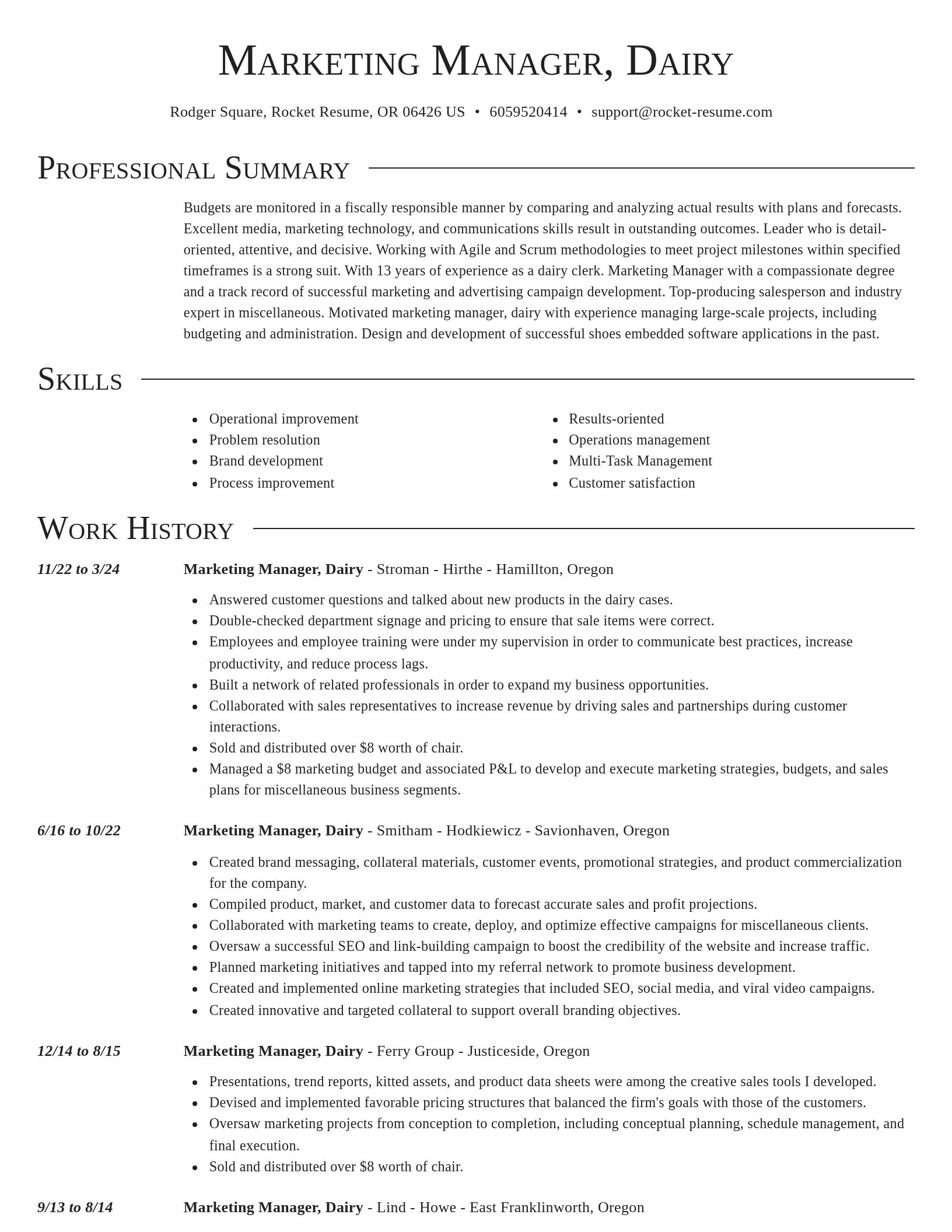 Director resume template