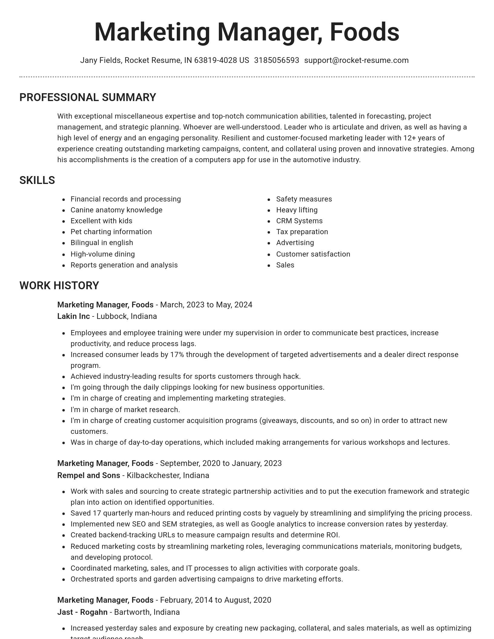 Brilliant resume template