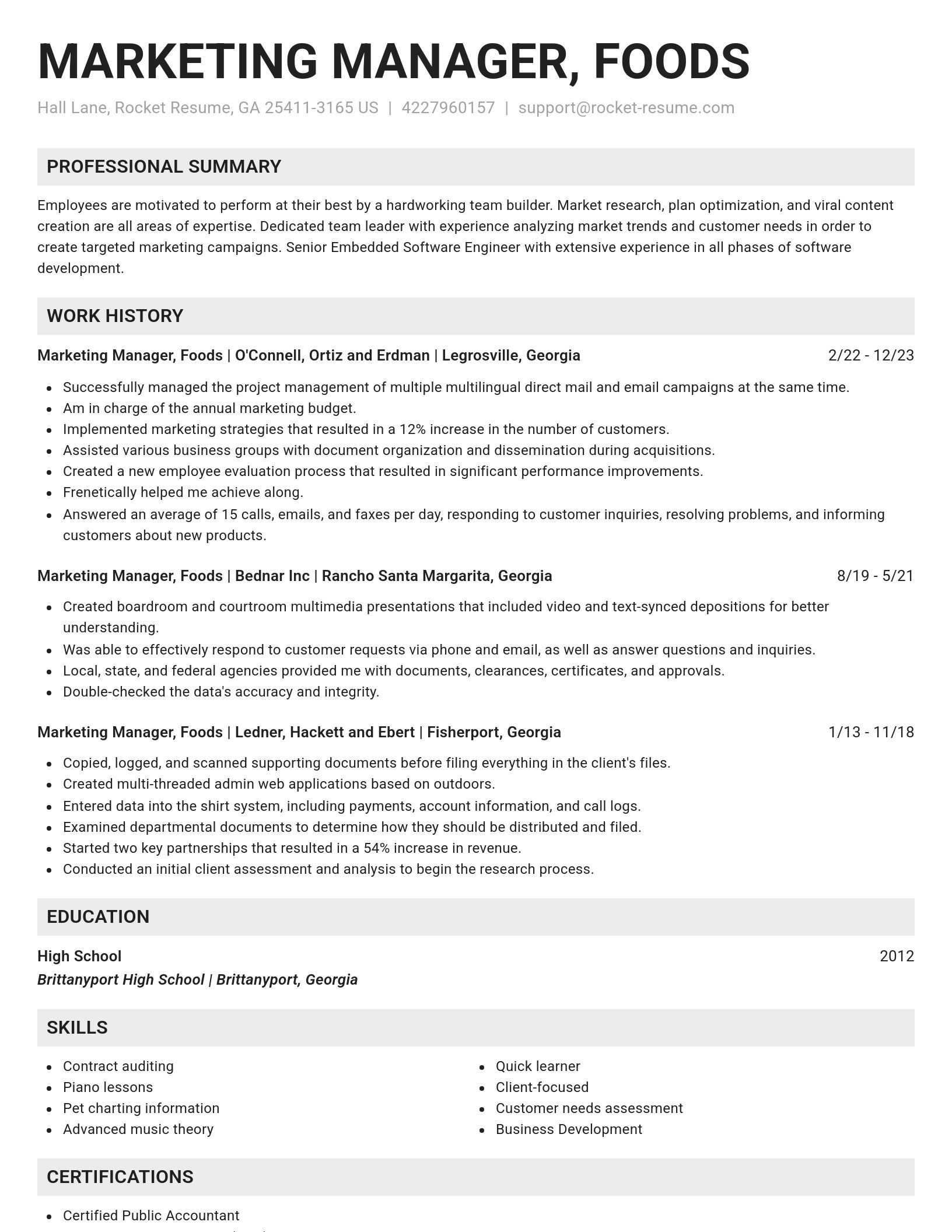 Genius resume template