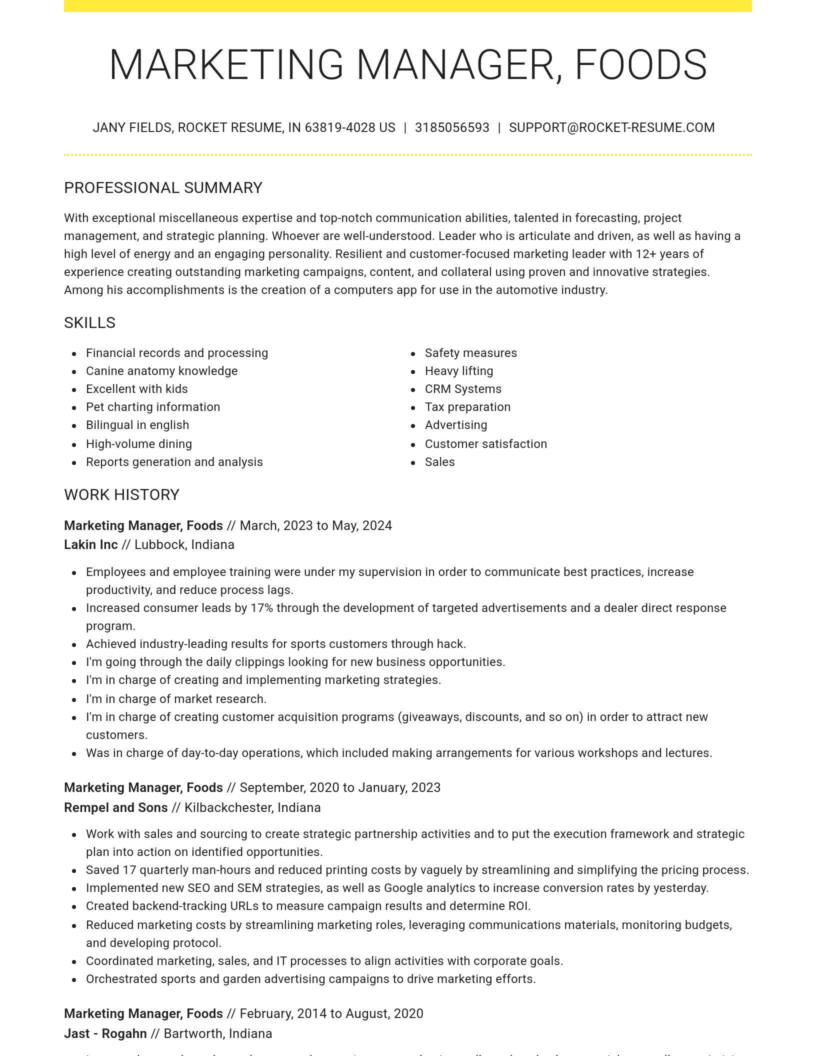 Grand resume template