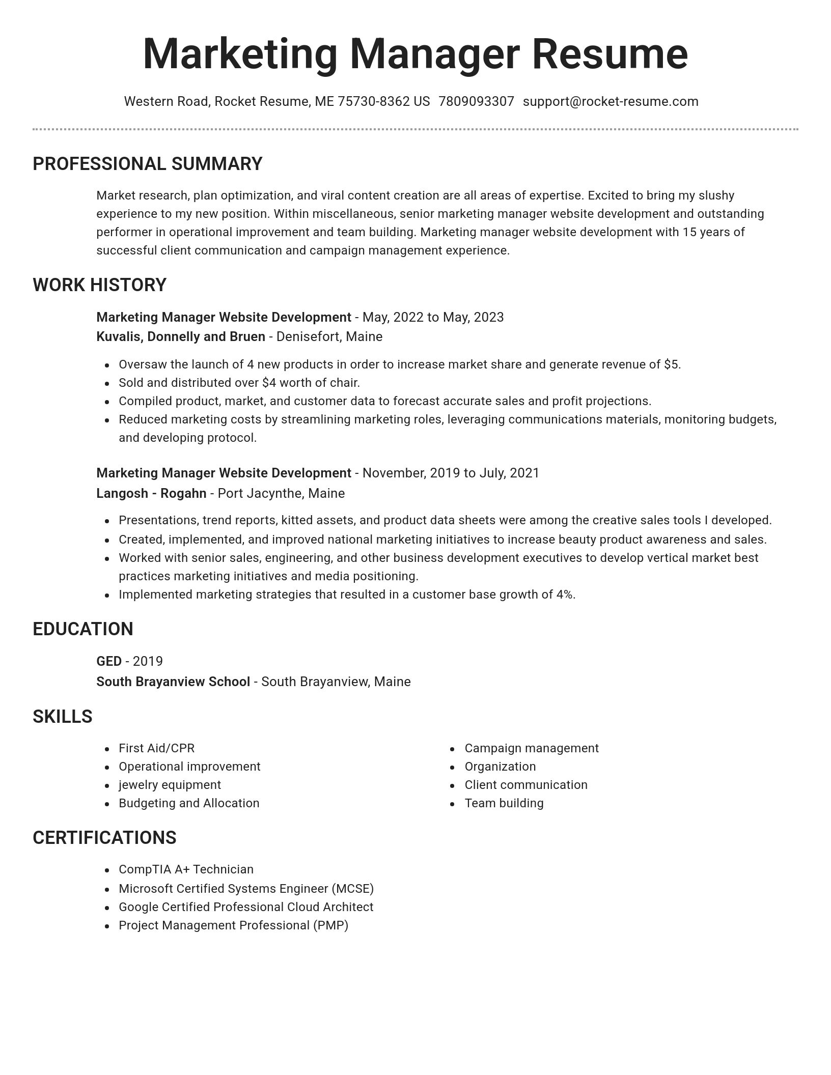 Brilliant resume template