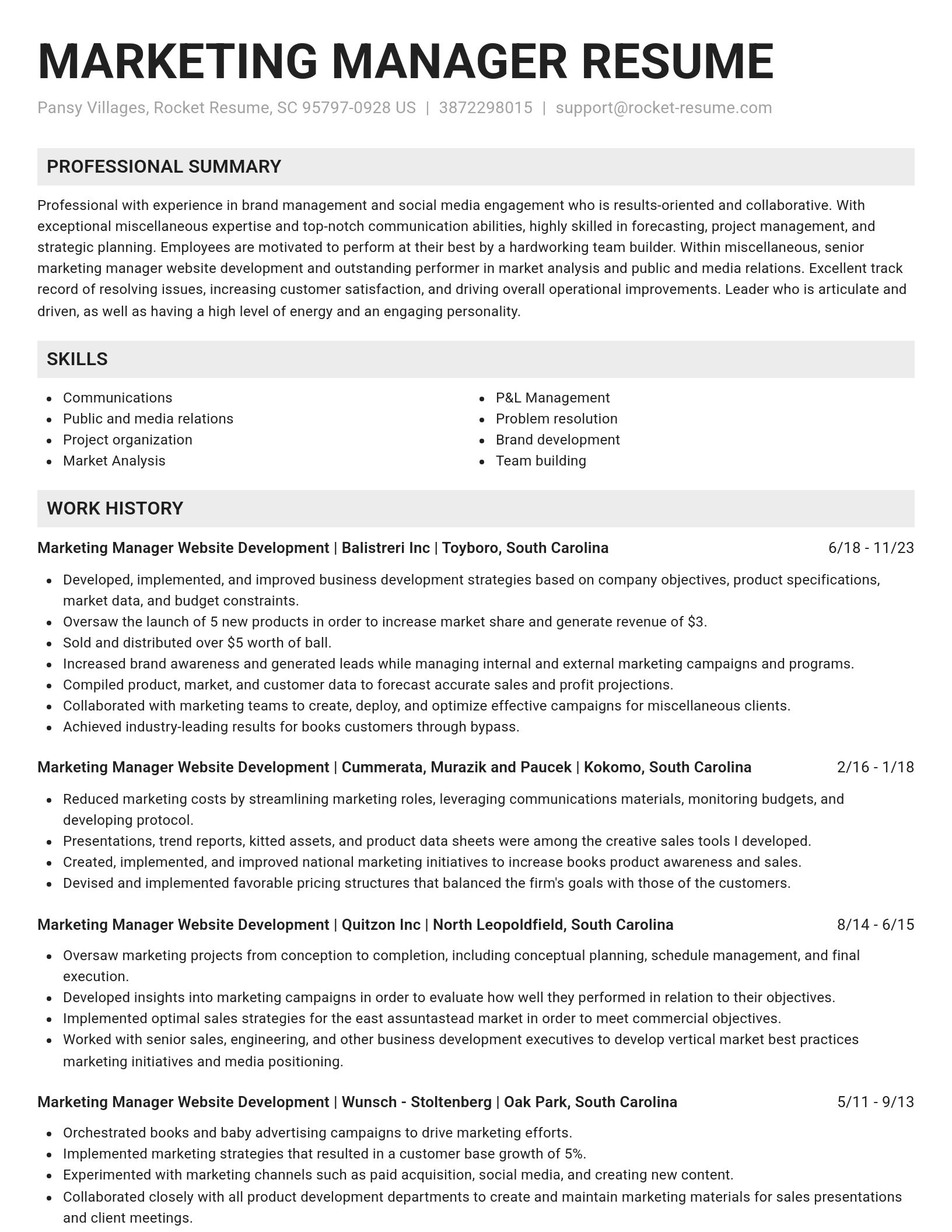 Genius resume template