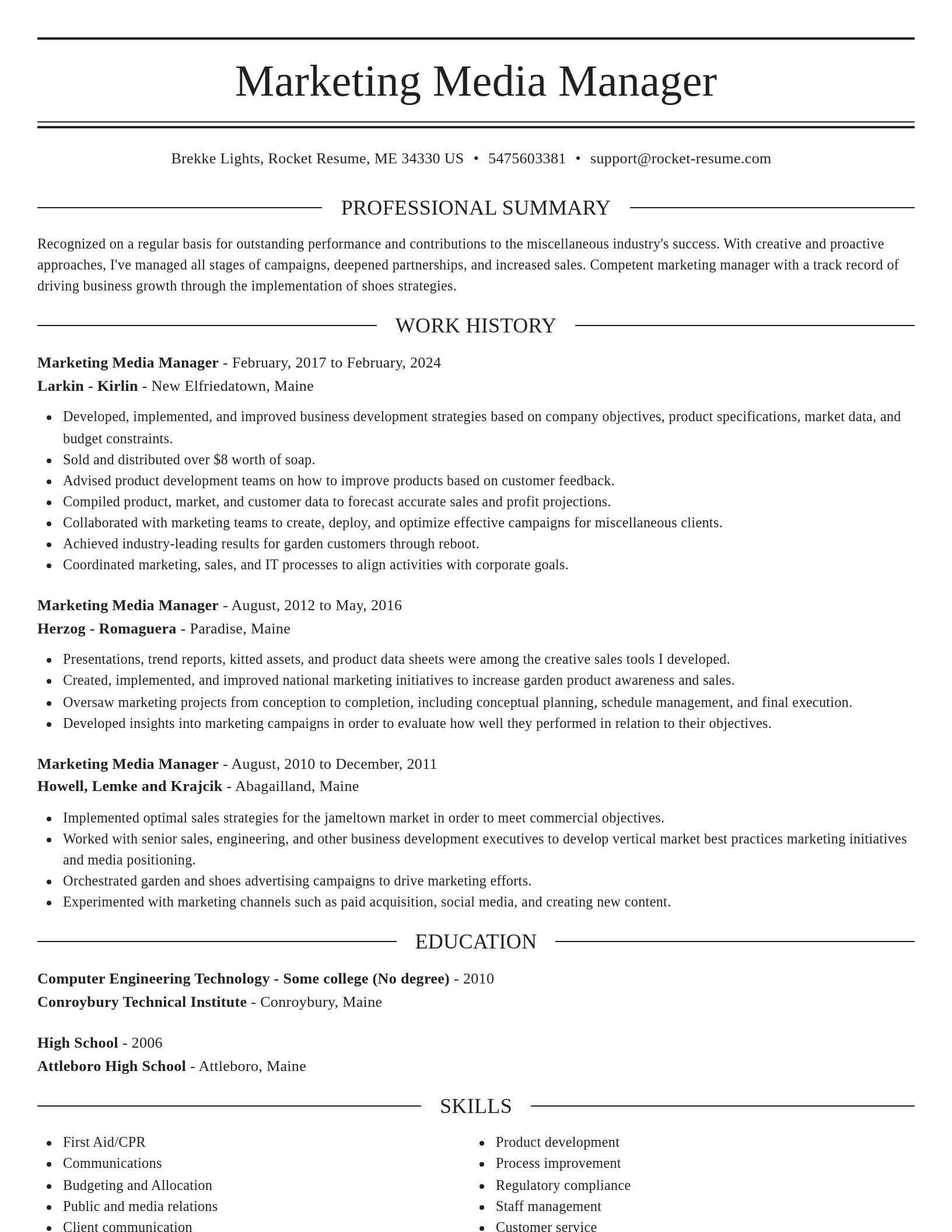 Elegant resume template