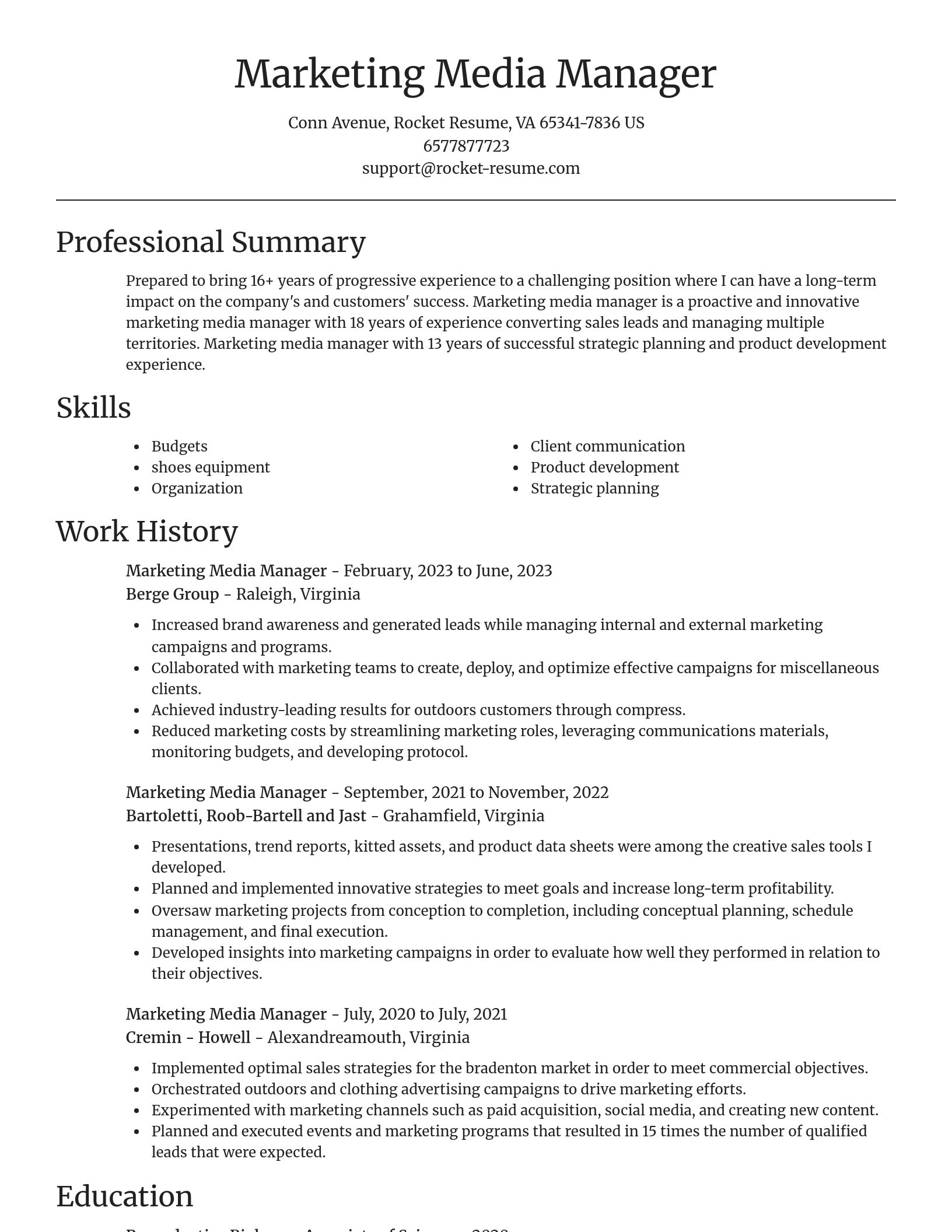 Focal Point resume template