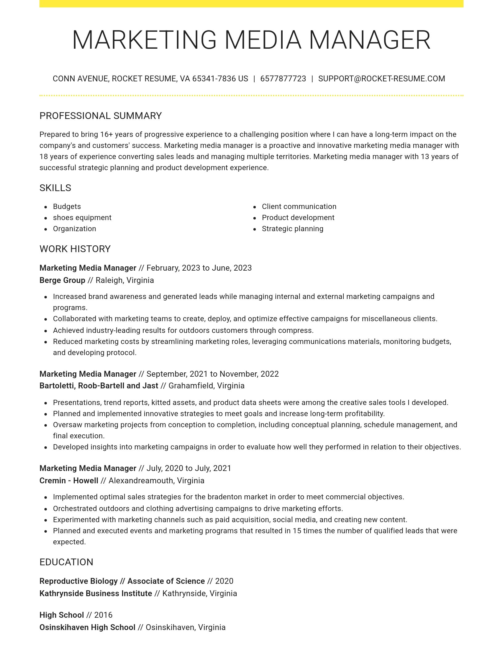 Grand resume template