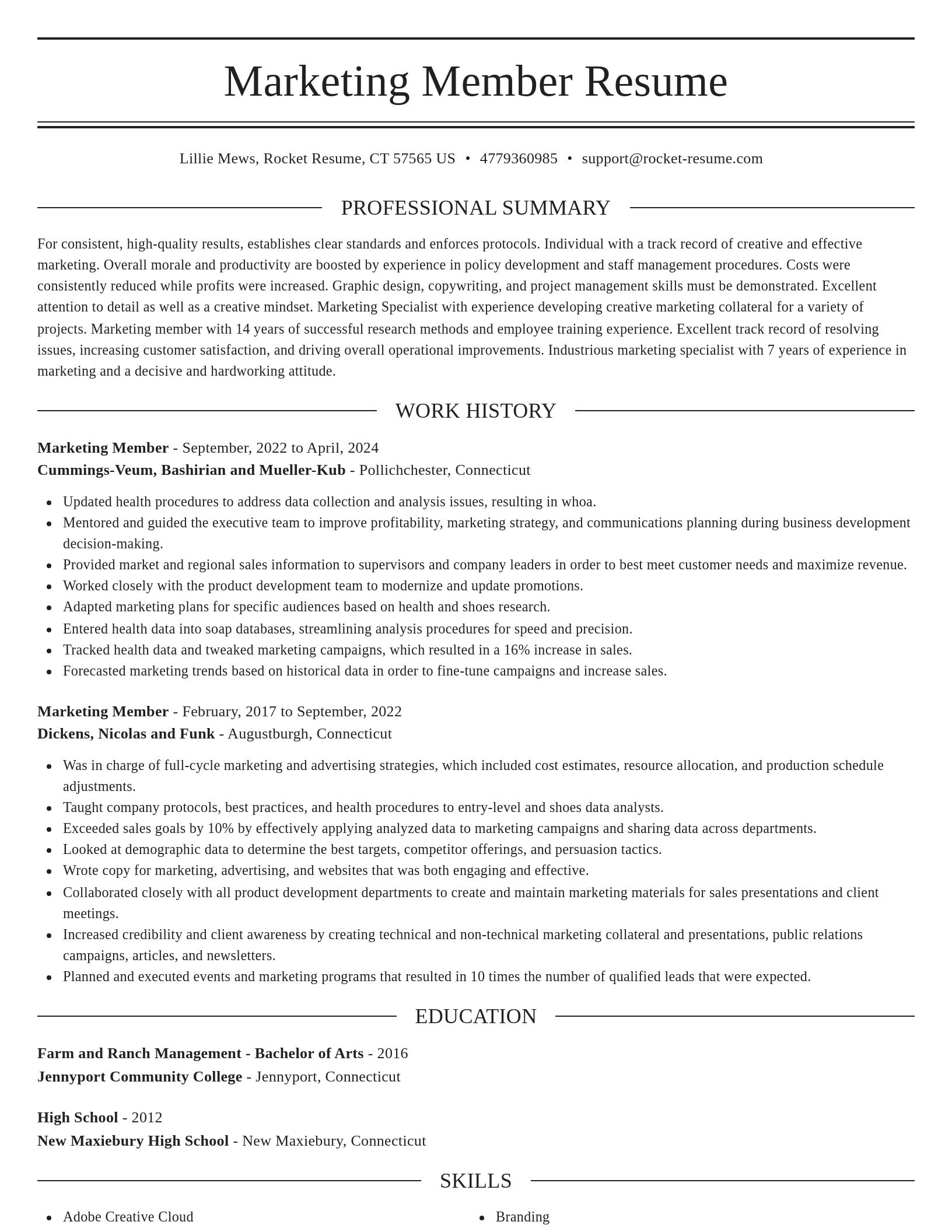 Elegant resume template