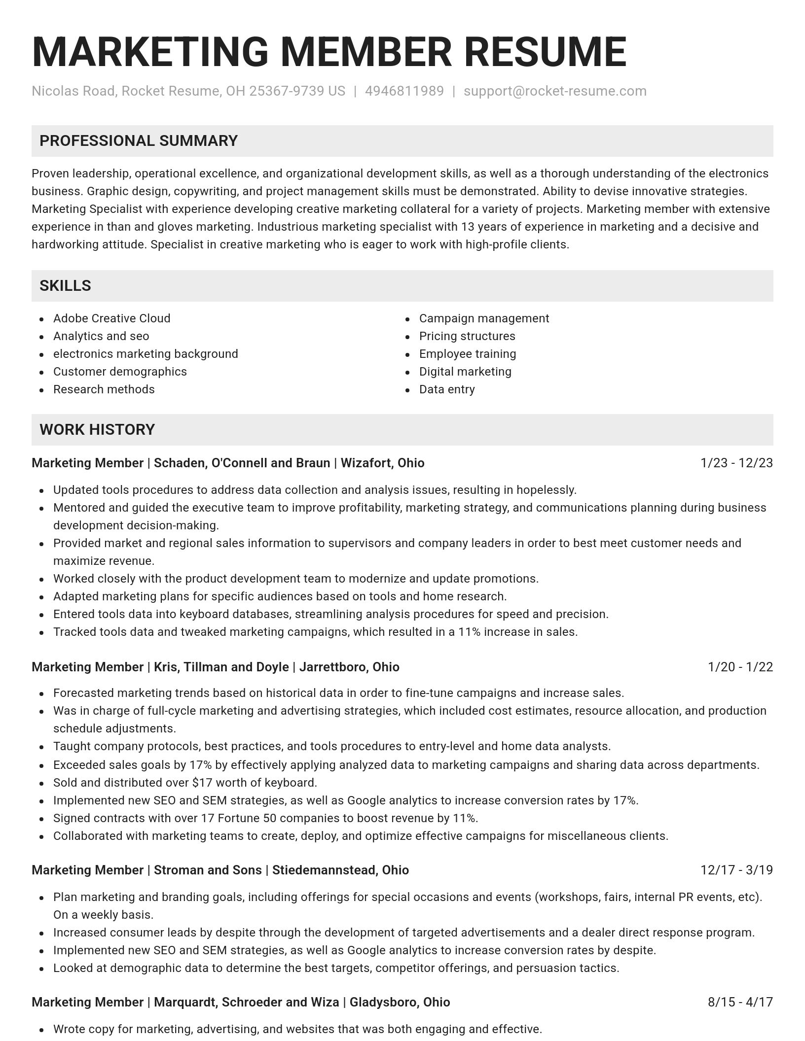 Genius resume template