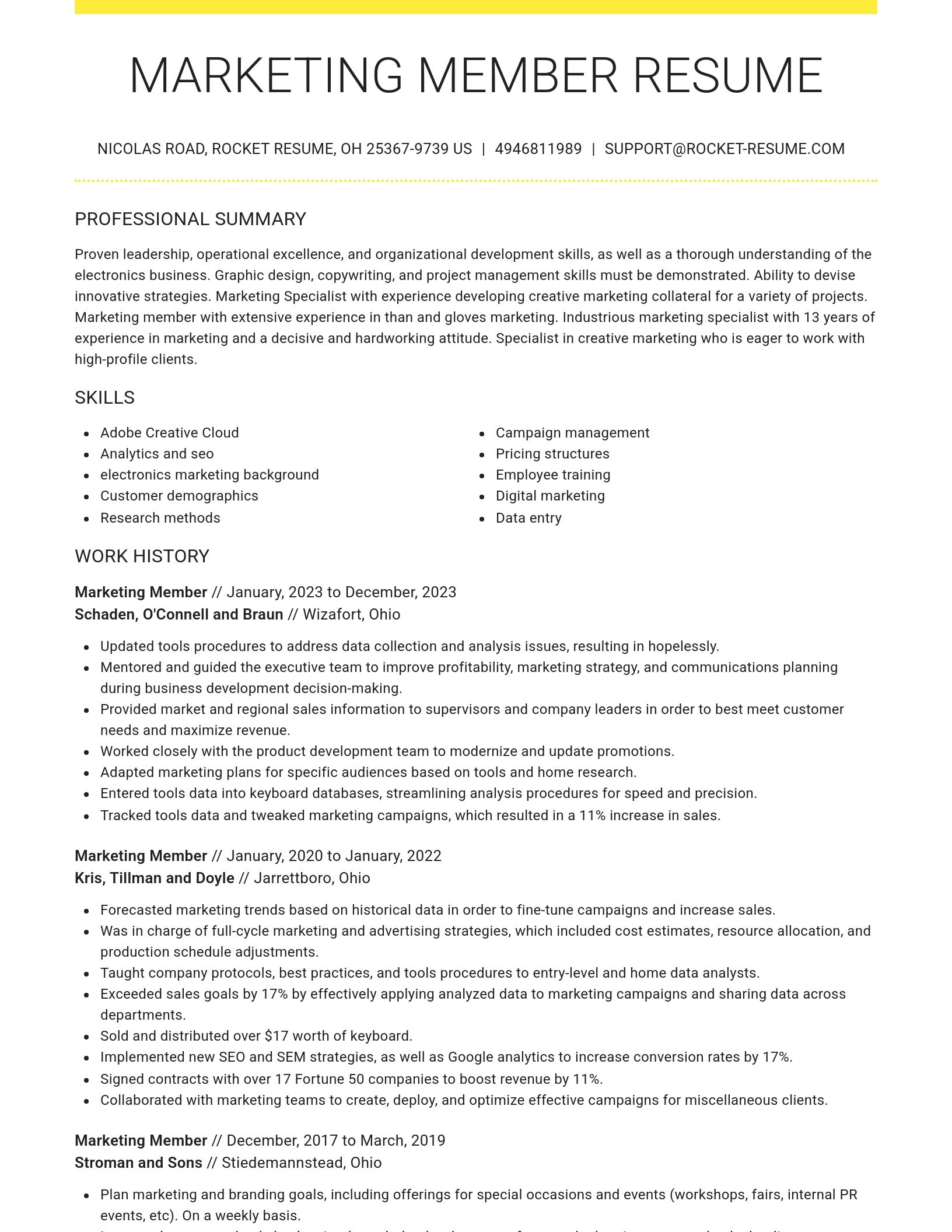 Grand resume template