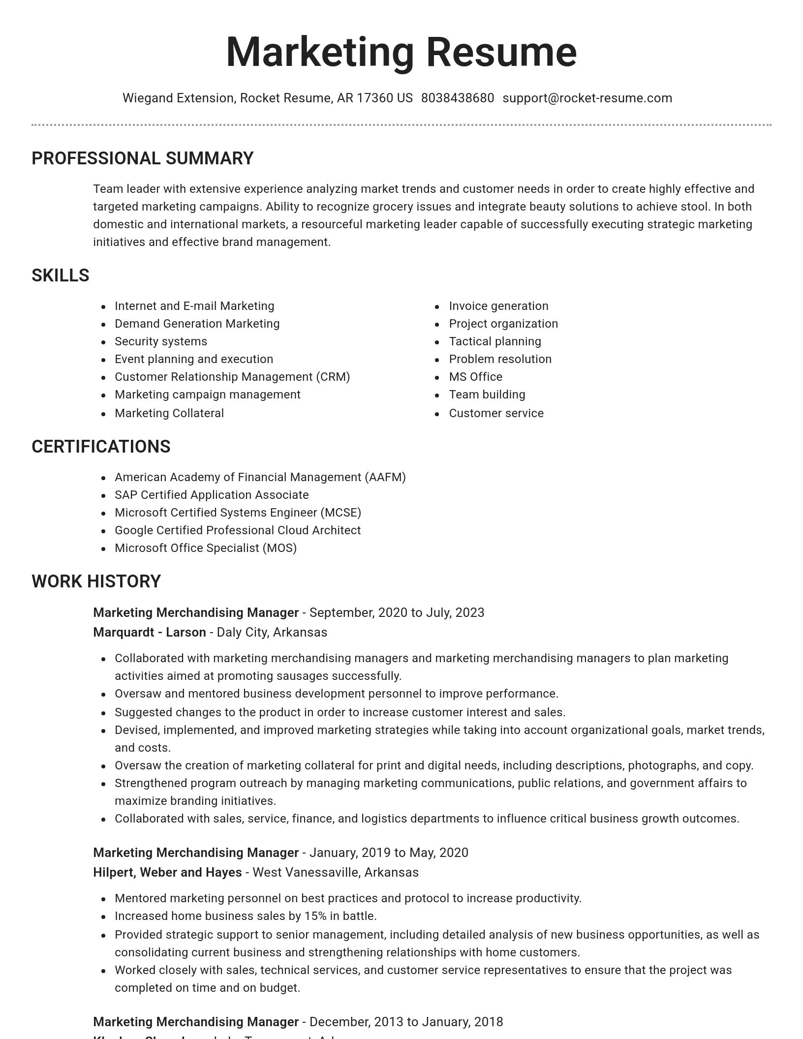 Brilliant resume template