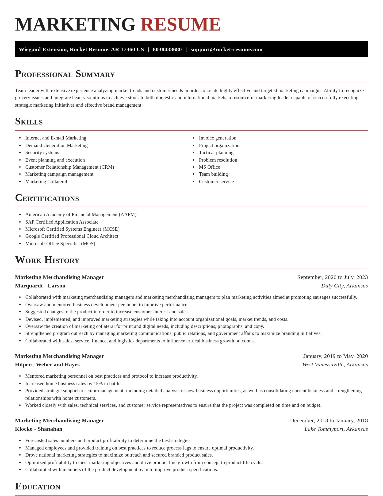 Exquisite resume template