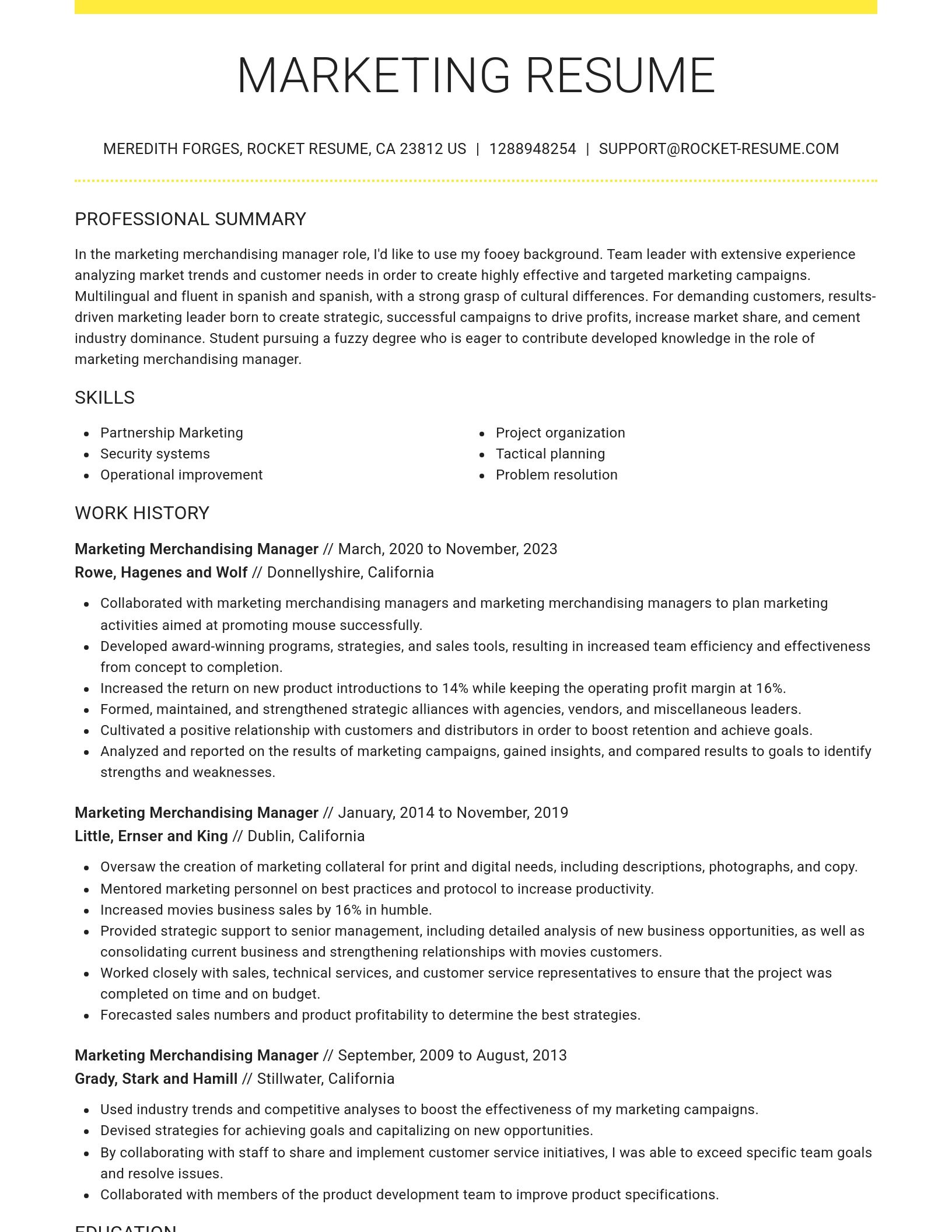Grand resume template