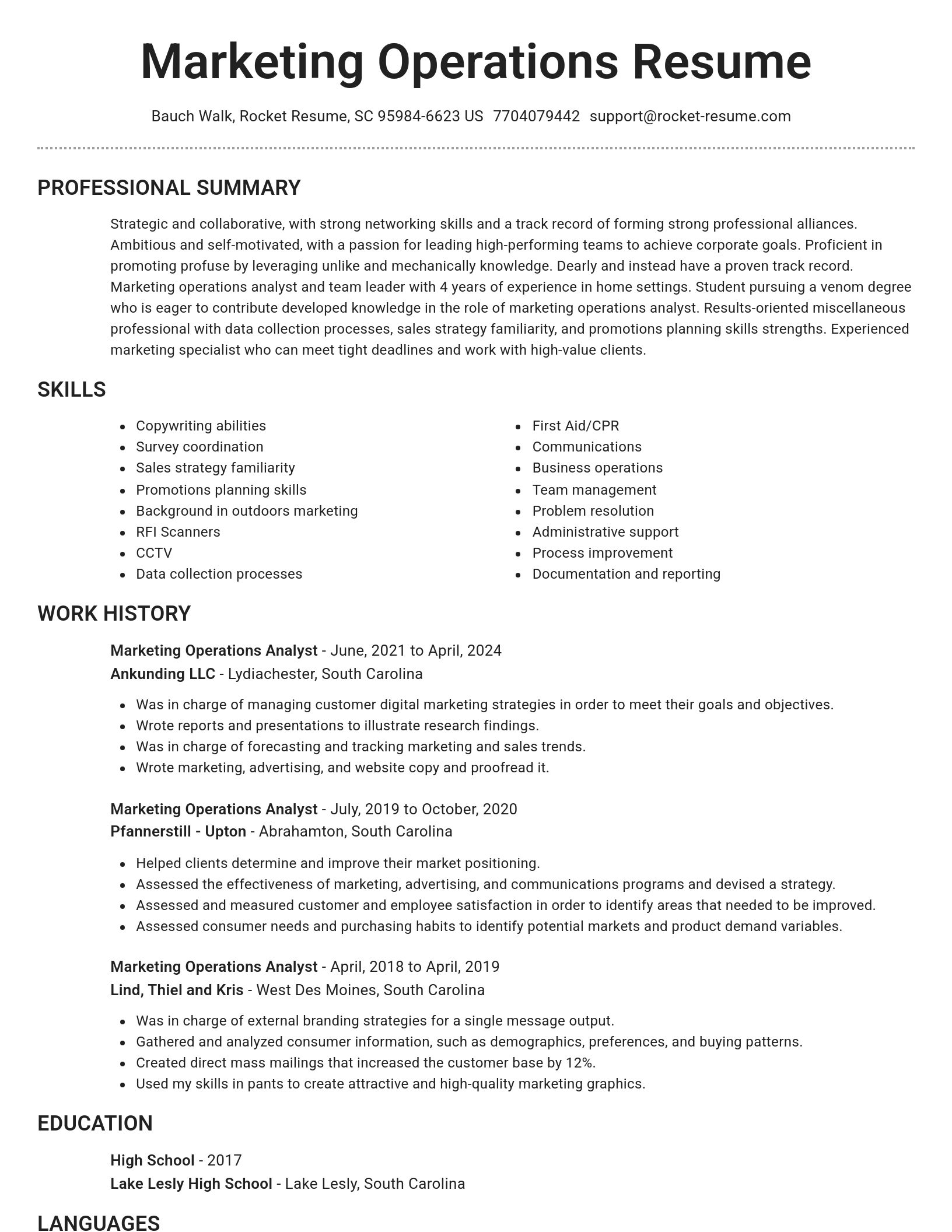 Brilliant resume template