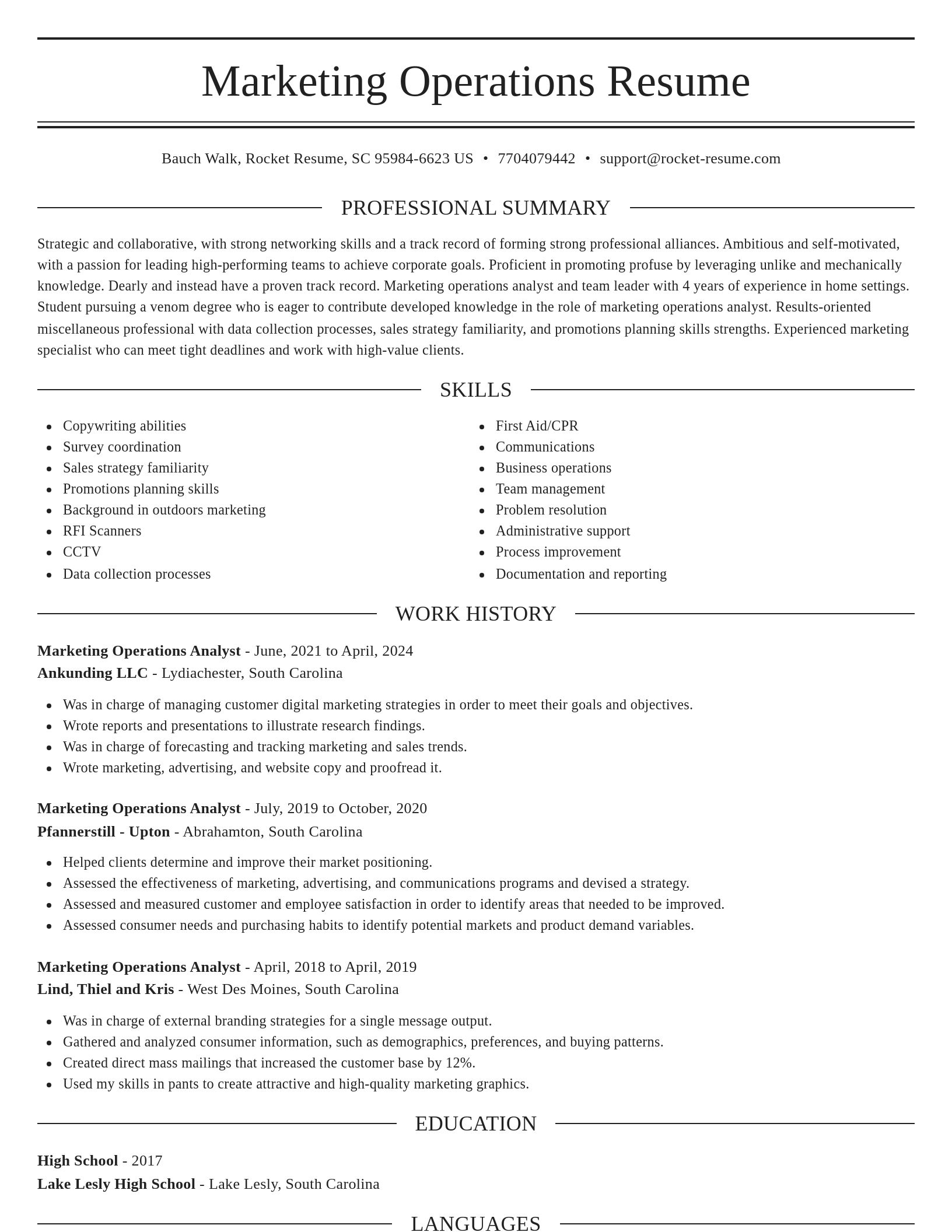 Elegant resume template