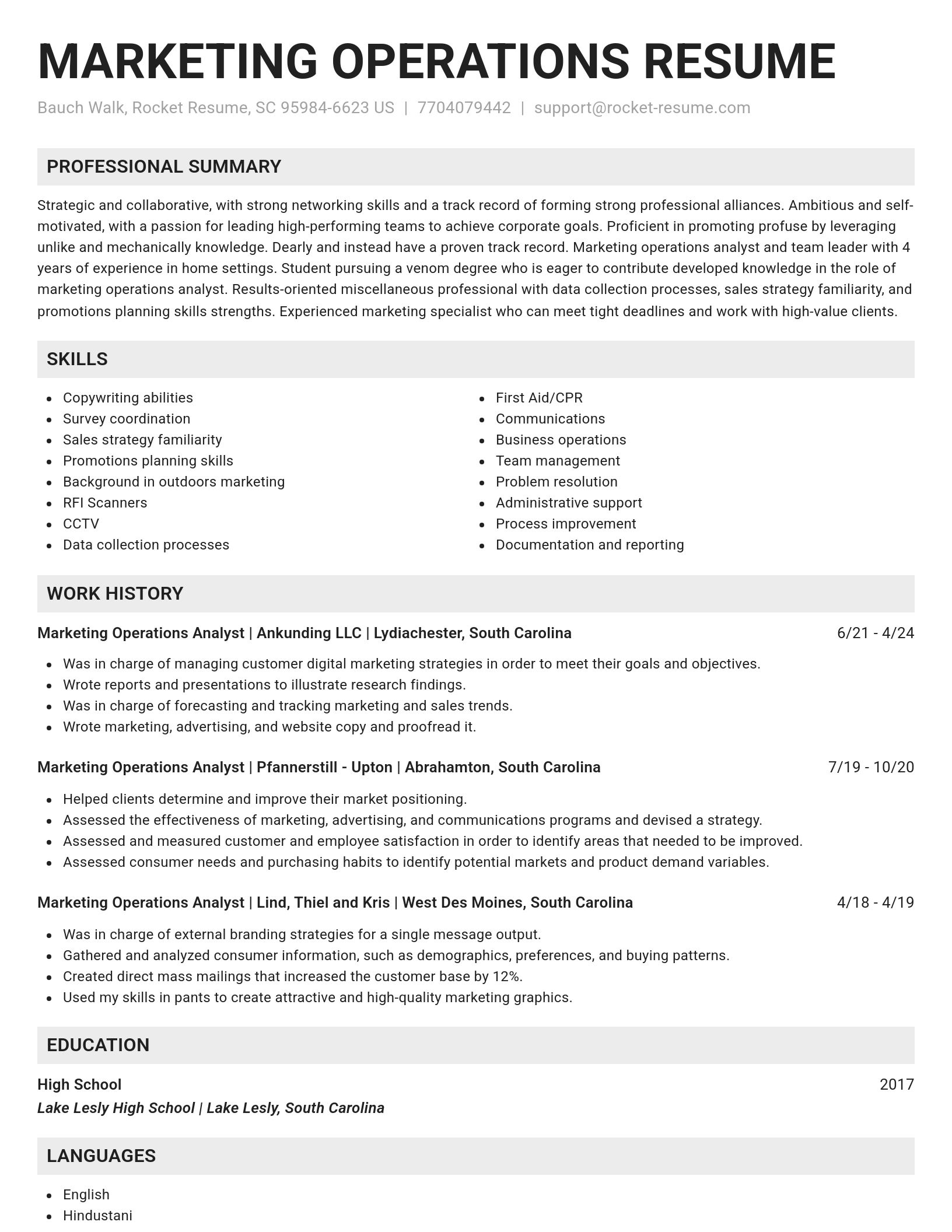 Genius resume template