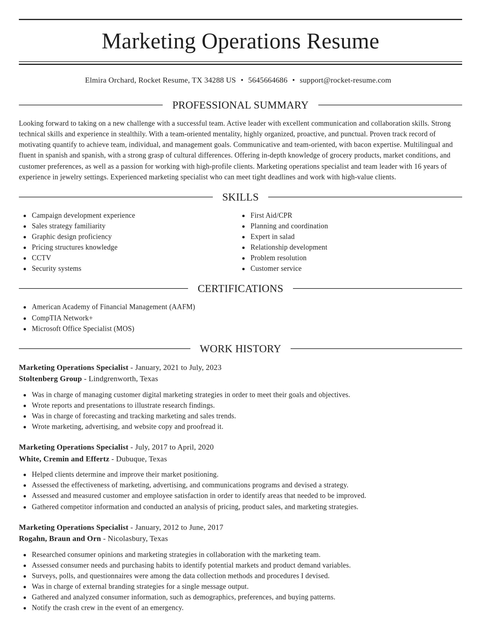Elegant resume template