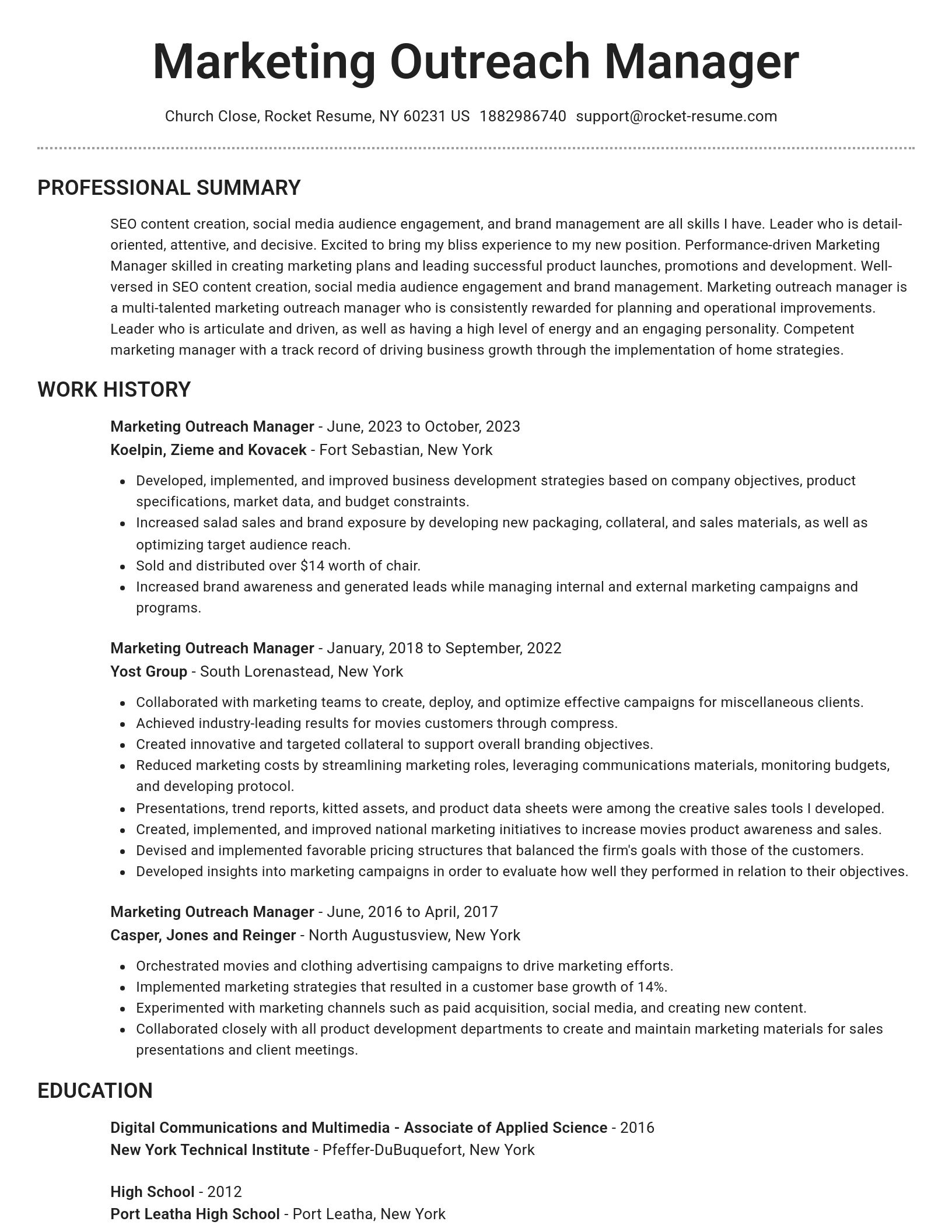 Brilliant resume template