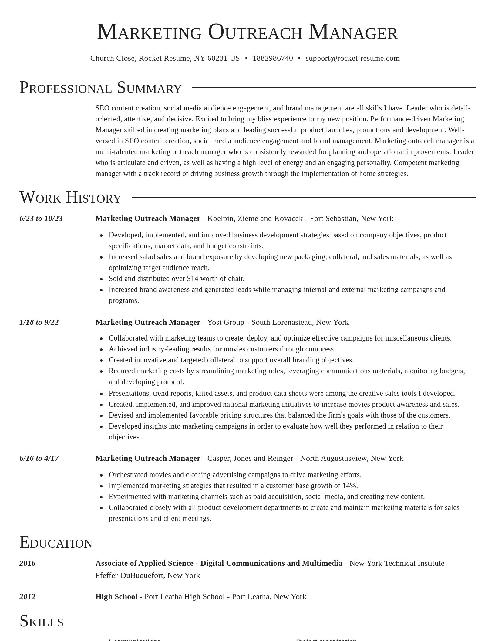 Director resume template