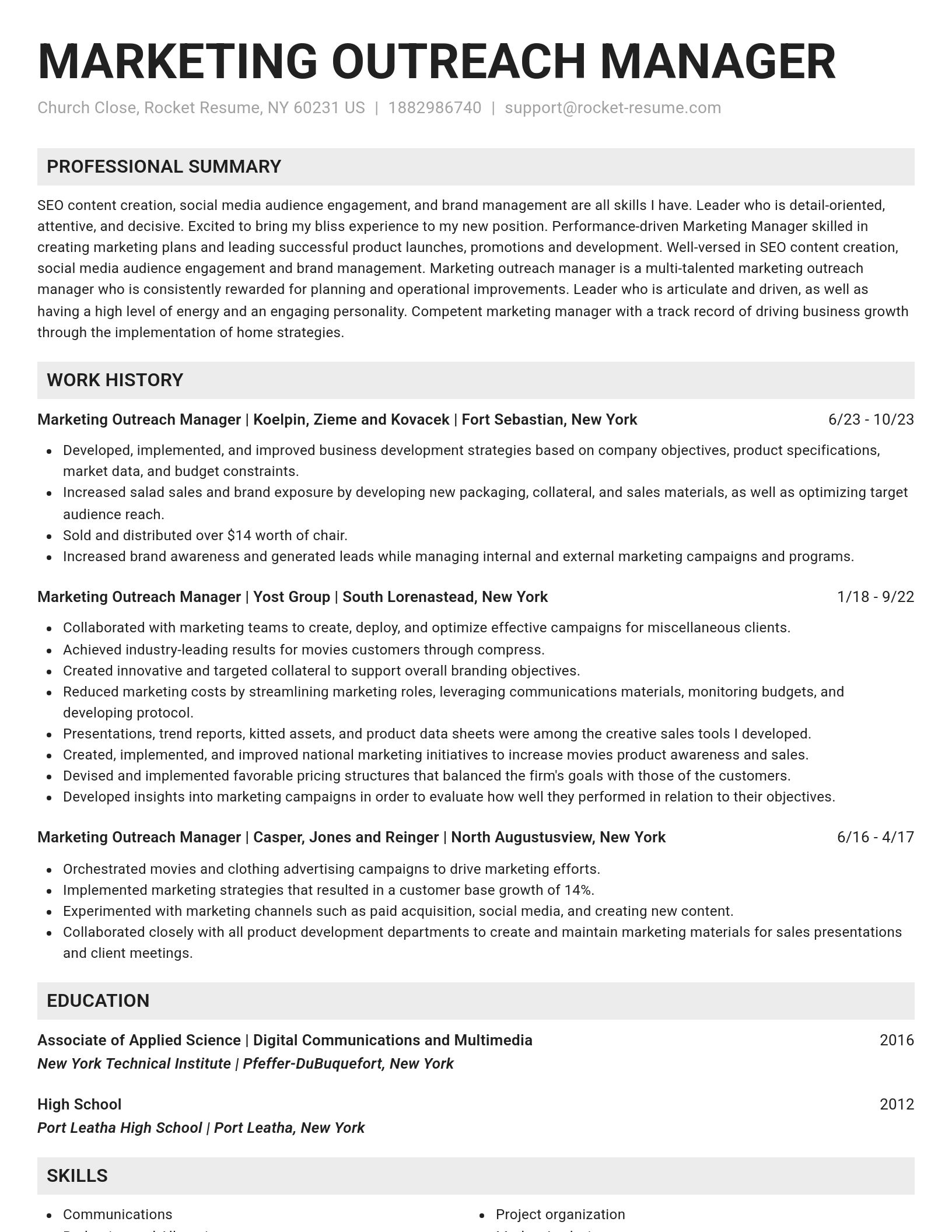 Genius resume template