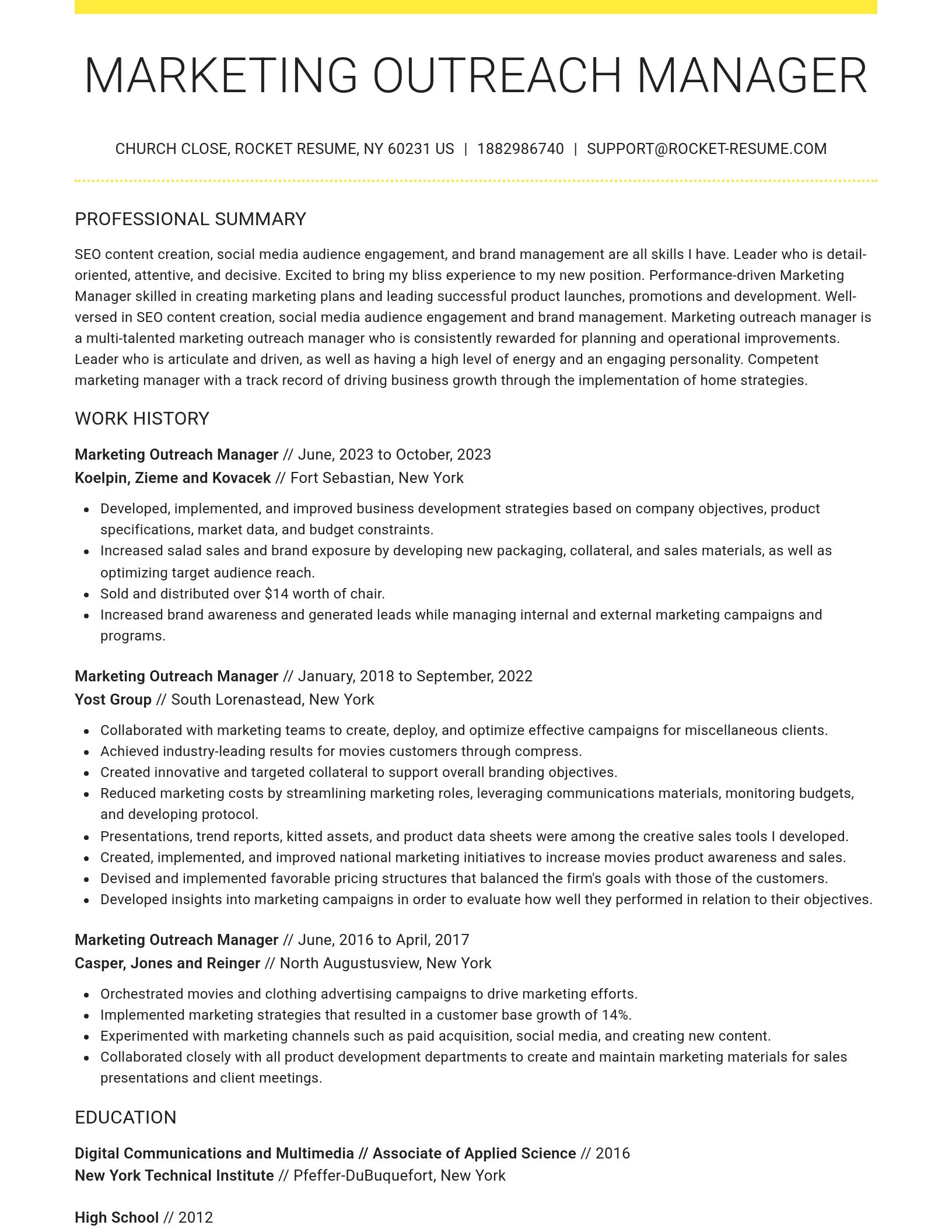 Grand resume template