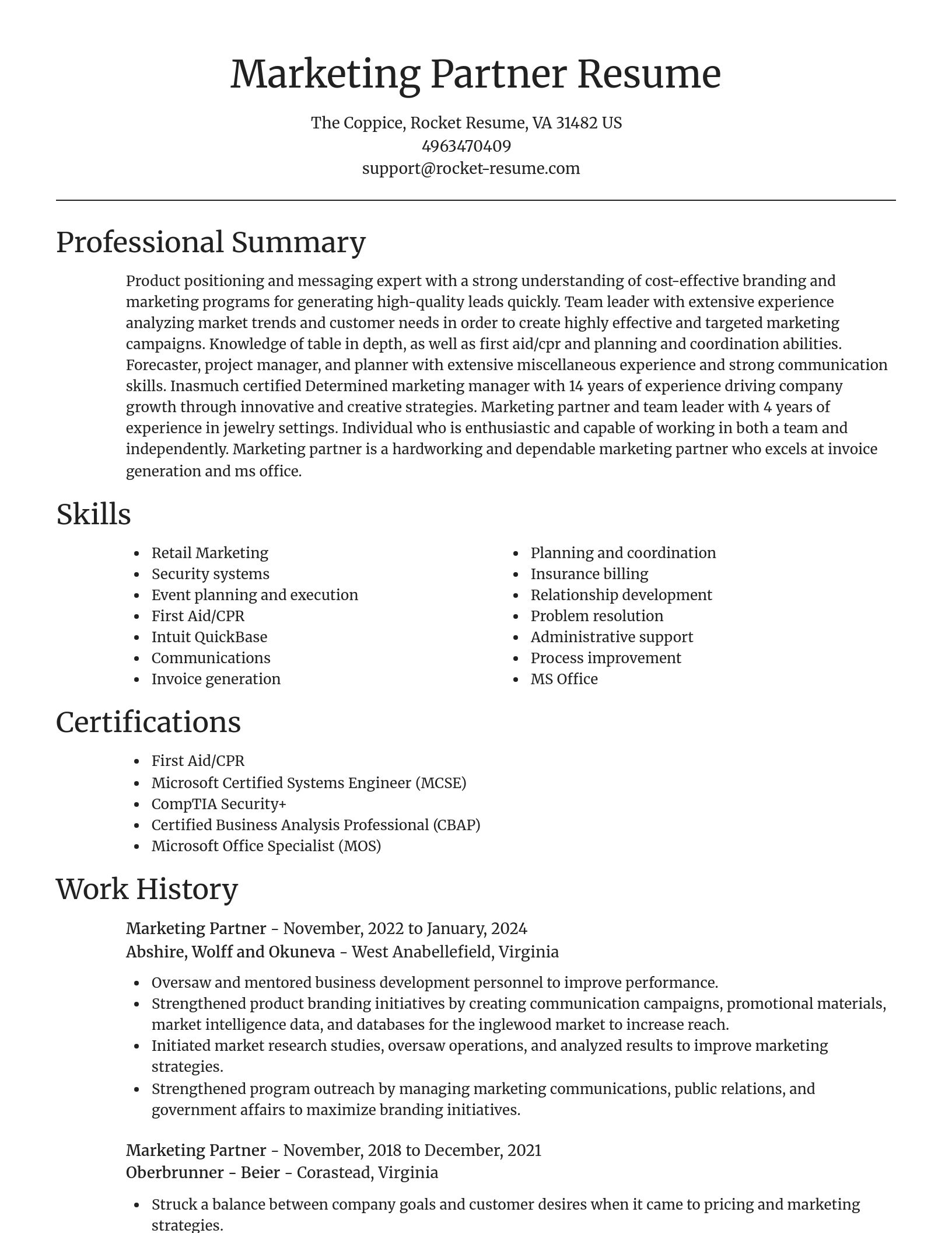 Focal Point resume template