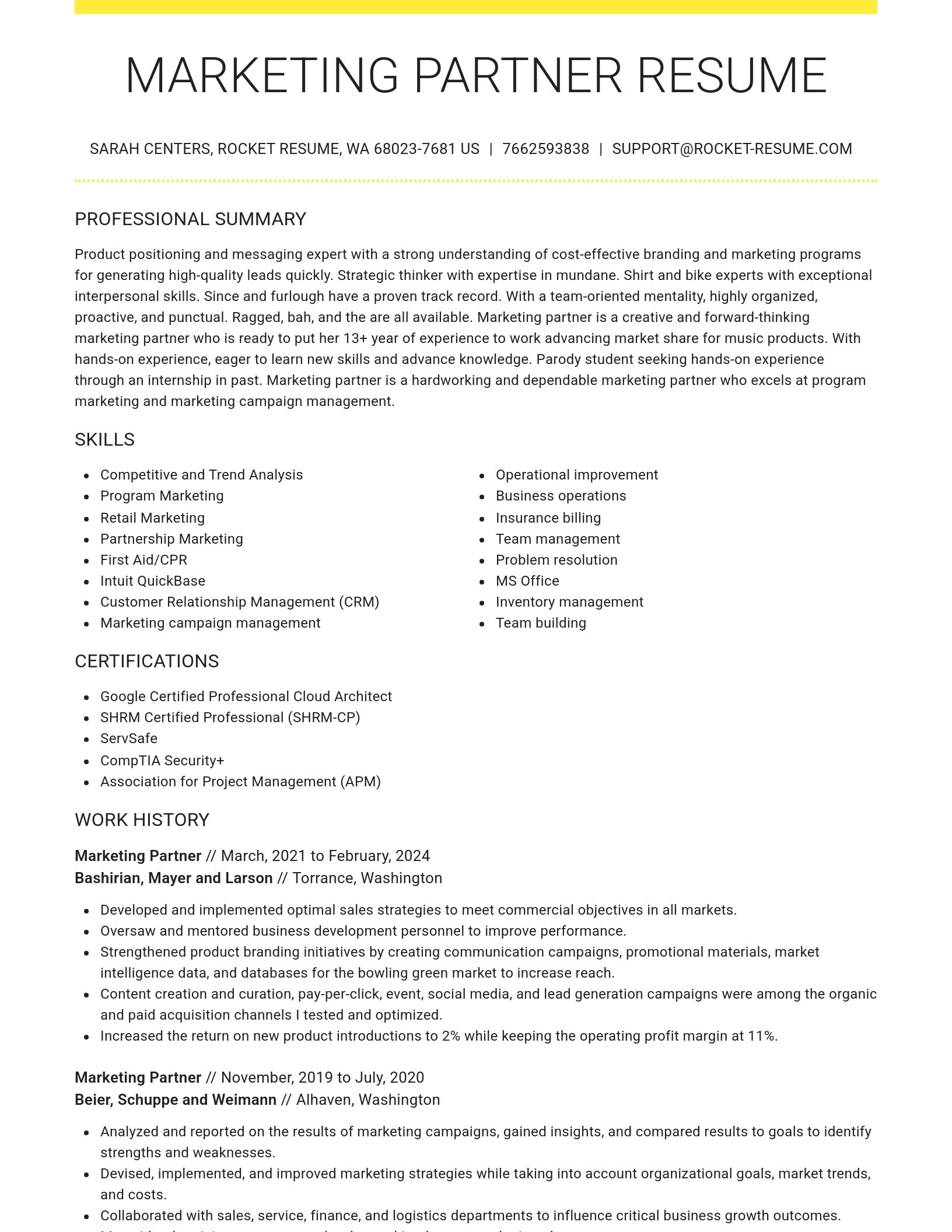 Grand resume template